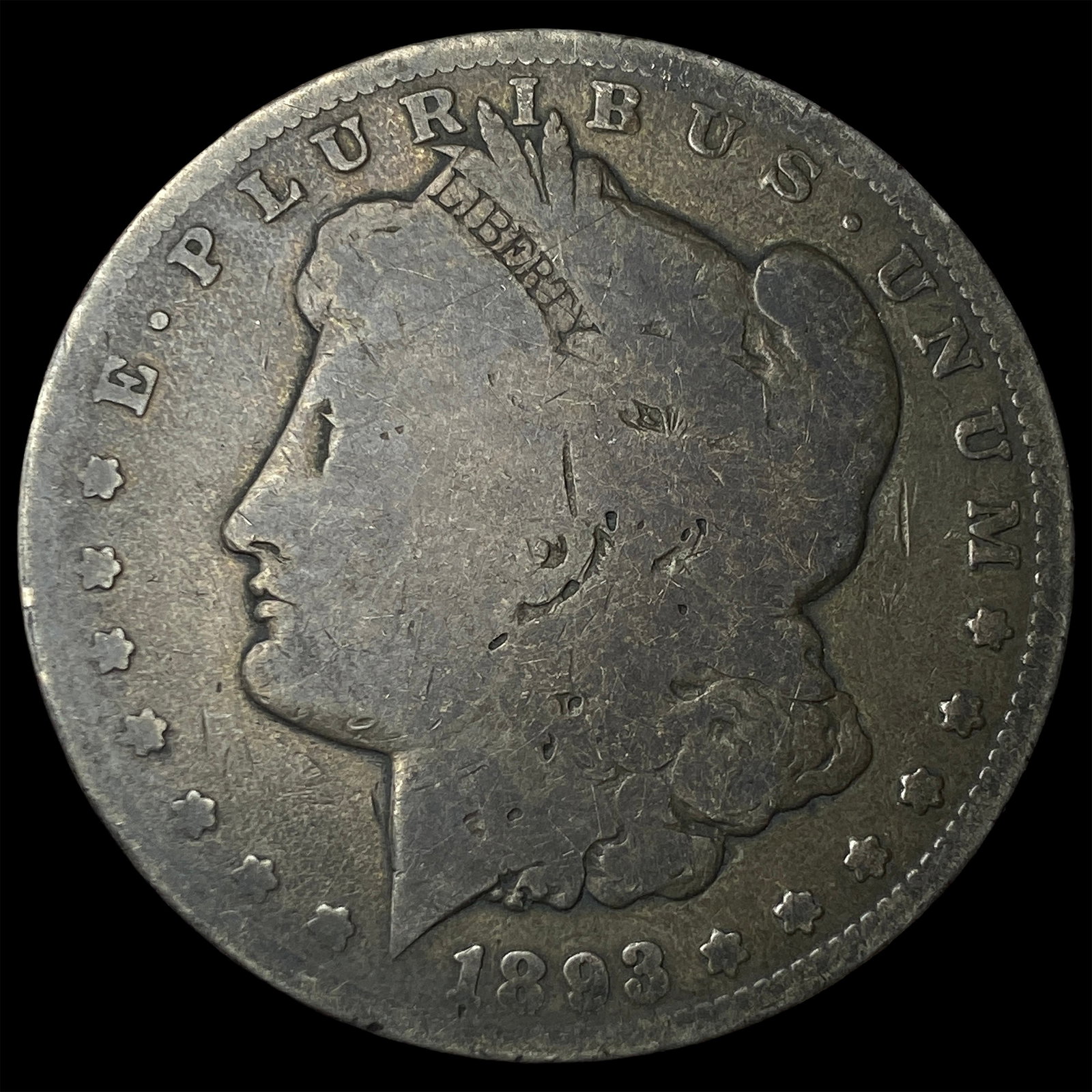 1893-CC Silver Morgan Dollar LIGHTLY CIRCULATED: 1893-CC Silver Morgan Dollar LIGHTLY CIRCULATED