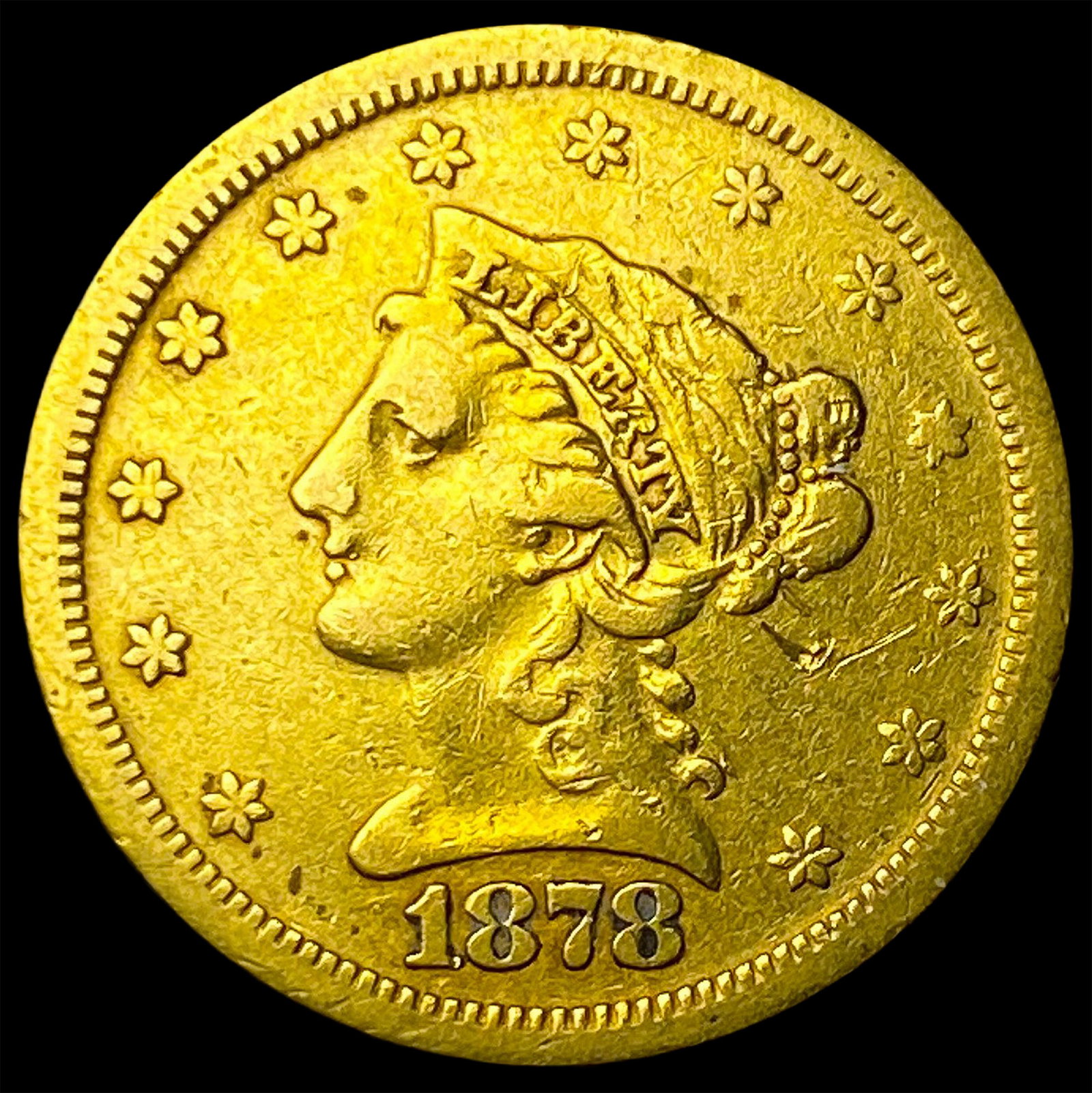 1878-S $2.50 Liberty Head Quarter Eagle CLOSELY UNCIRCULATED (1 of 2)