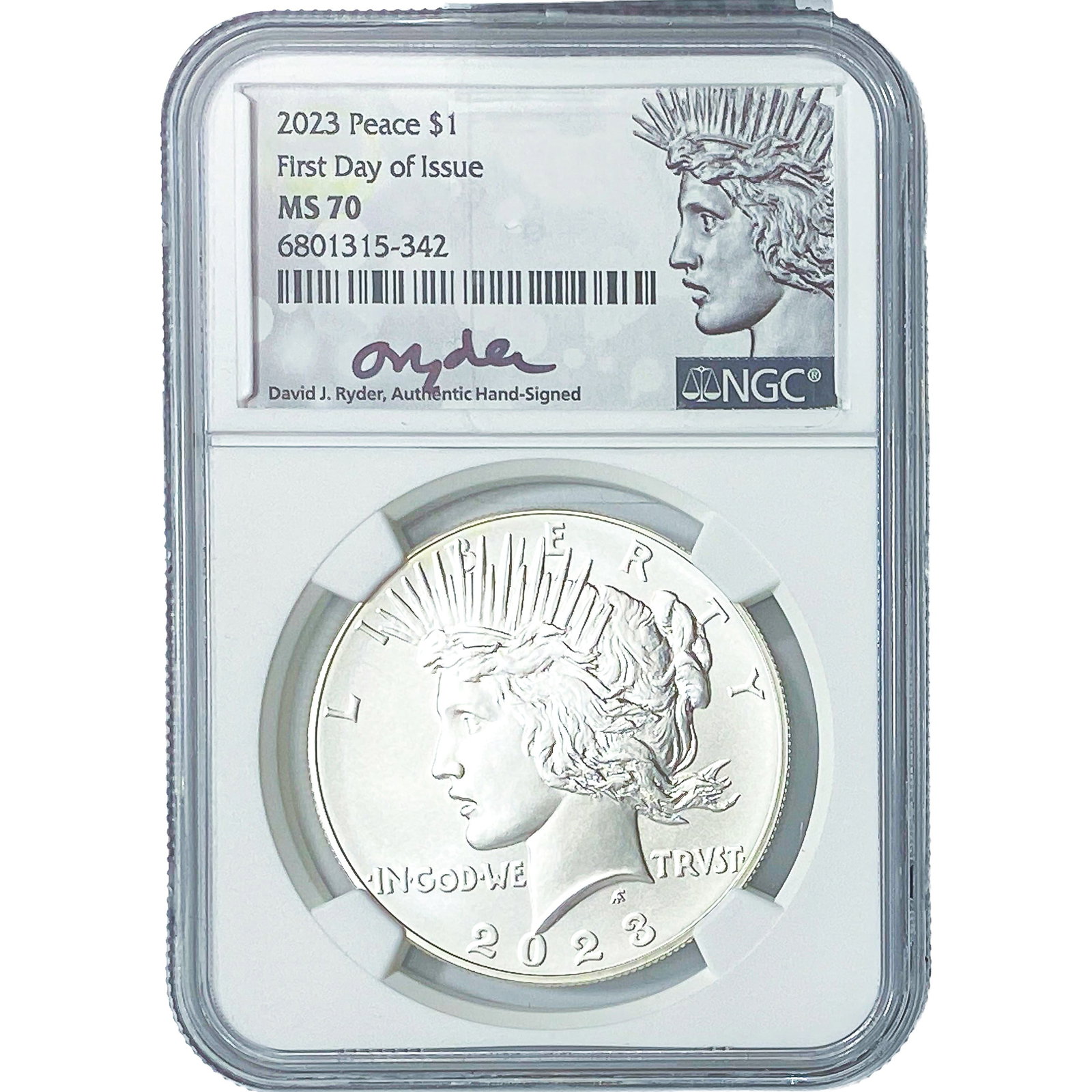 2023 Silver Peace Dollar NGC MS70 1st Day of Issue (1 of 2)