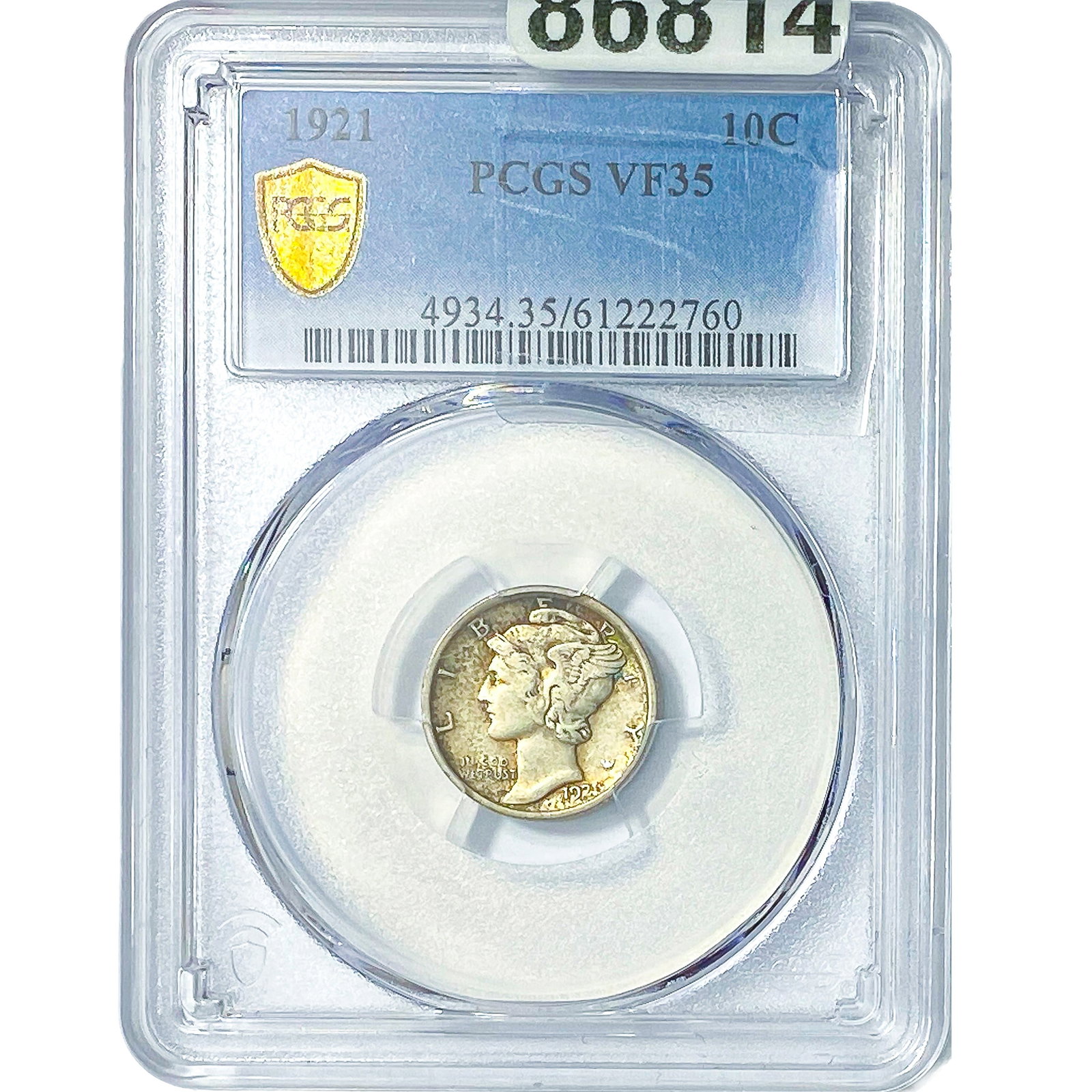 1921 Mercury Silver Dime PCGS VF35 (1 of 2)