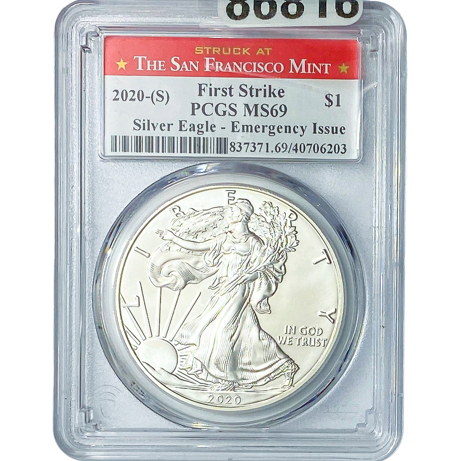 2020-S Silver Eagle PCGS MS69 Emergancy Issue (1 of 2)