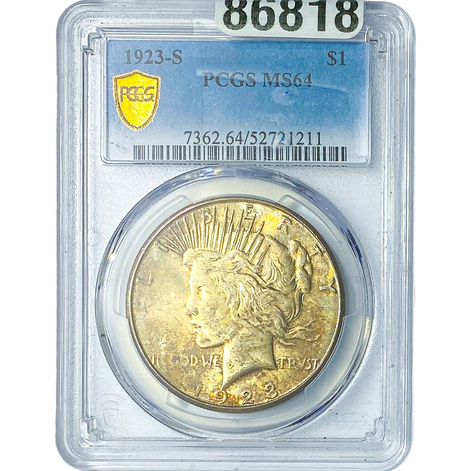 1923-S Silver Peace Dollar PCGS MS64: 1923-S Silver Peace Dollar PCGS MS64