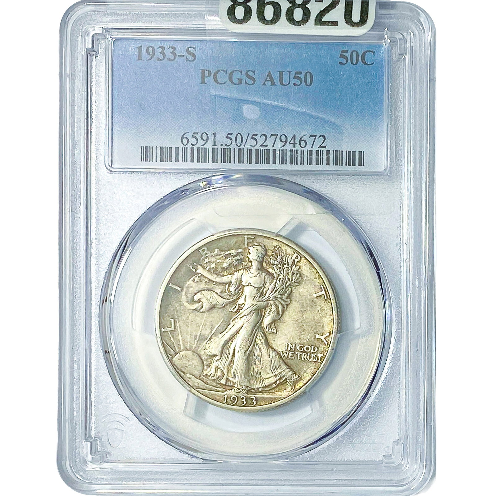 1933-S Walking Liberty Half Dollar PCGS AU50 (1 of 2)