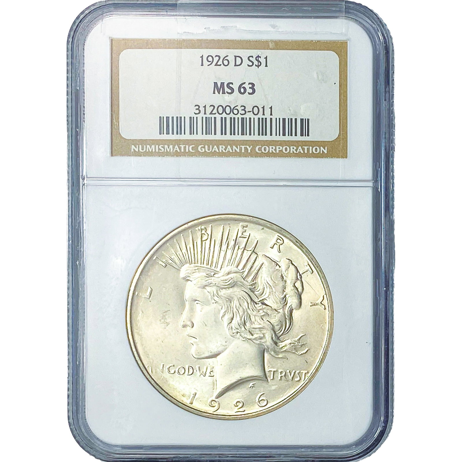 1926-D Silver Peace Dollar NGC MS63 (1 of 2)