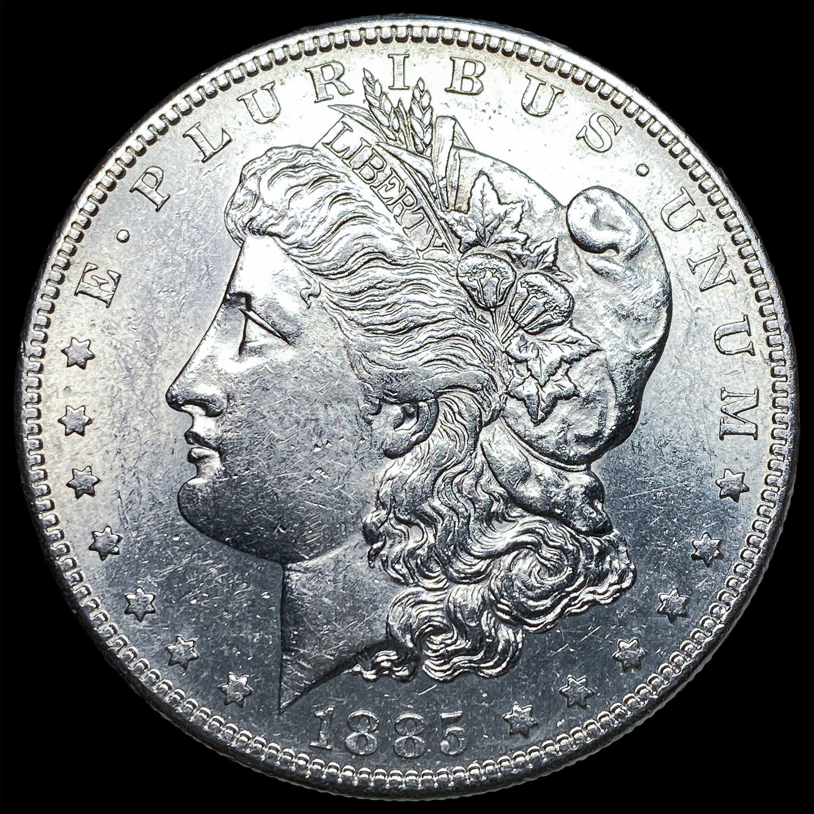 1885-S Silver Morgan Dollar CLOSELY UNCIRCULATED: 1885-S Silver Morgan Dollar CLOSELY UNCIRCULATED