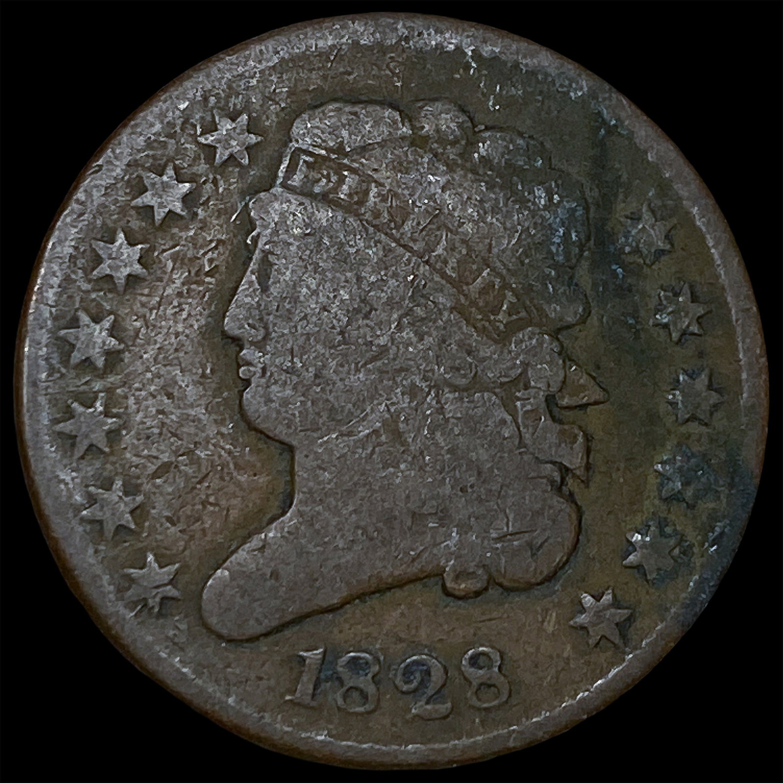 1828 Classic Head Half Cent NEARLY UNCIRCULATED (1 of 2)