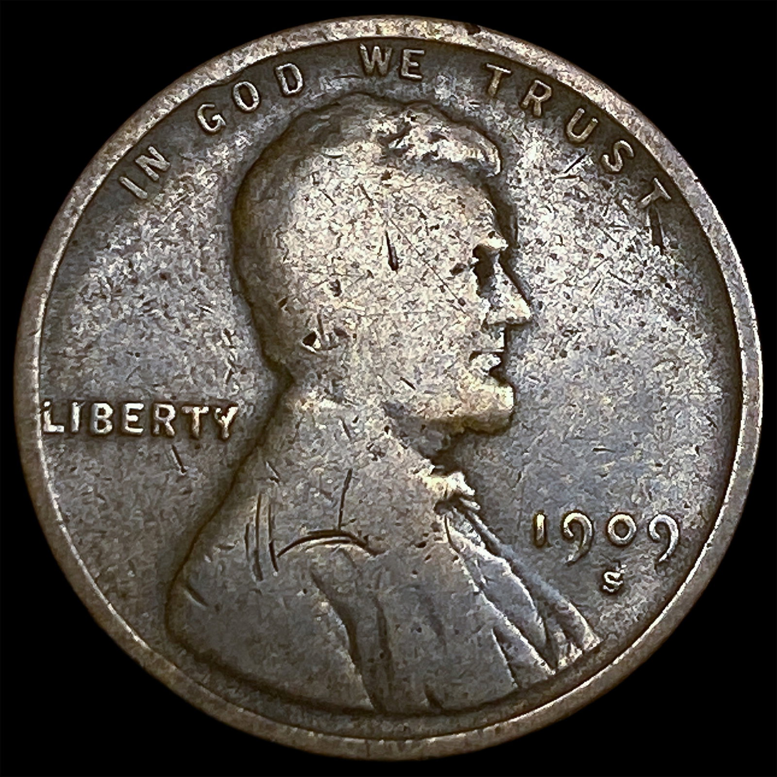 1909-S Lincoln Wheat Cent LIGHTLY CIRCULATED (1 of 2)