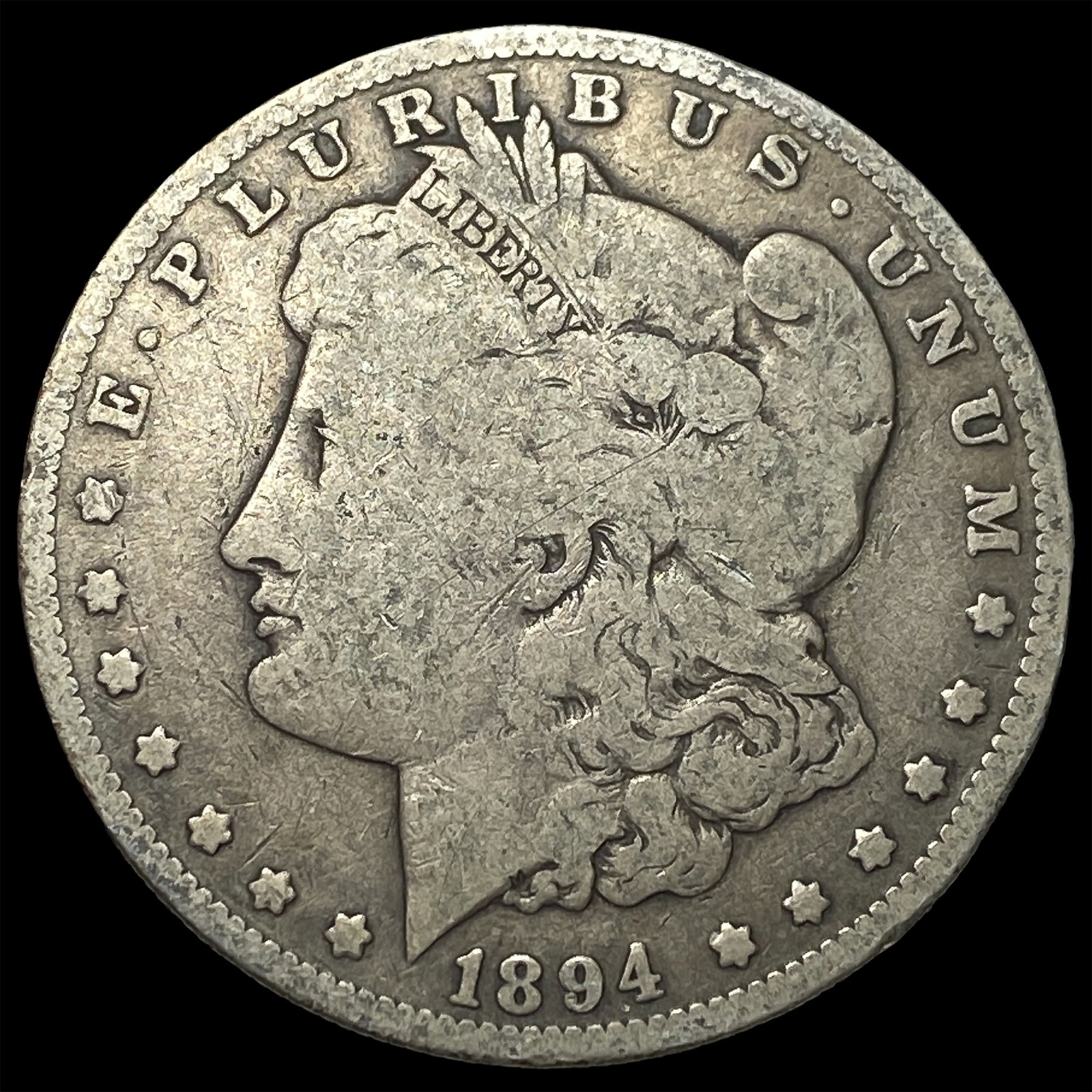 1894-O Silver Morgan Dollar ABOUT UNCIRCULATED: 1894-O Silver Morgan Dollar ABOUT UNCIRCULATED