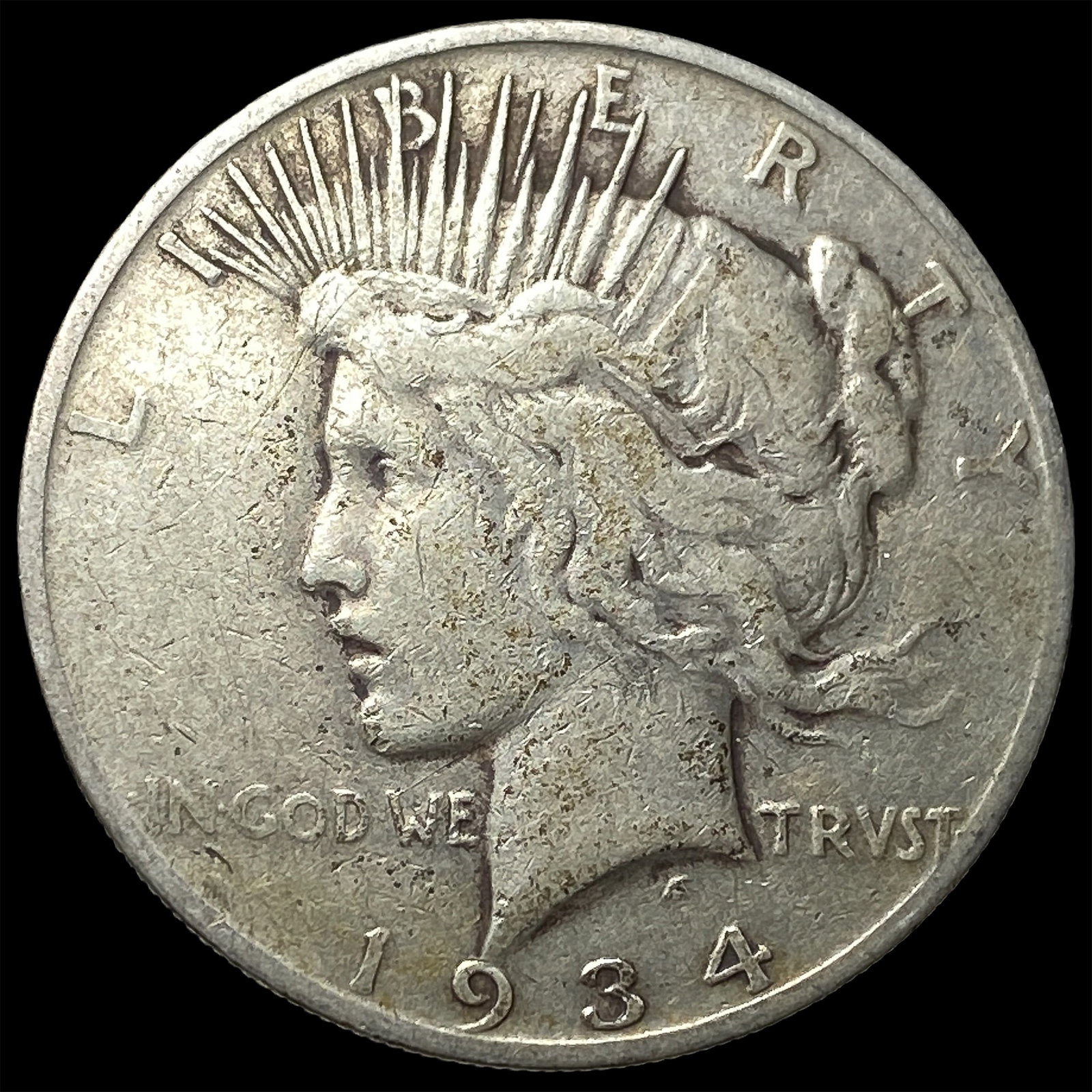 1934-S Silver Peace Dollar LIGHTLY CIRCULATED (1 of 2)