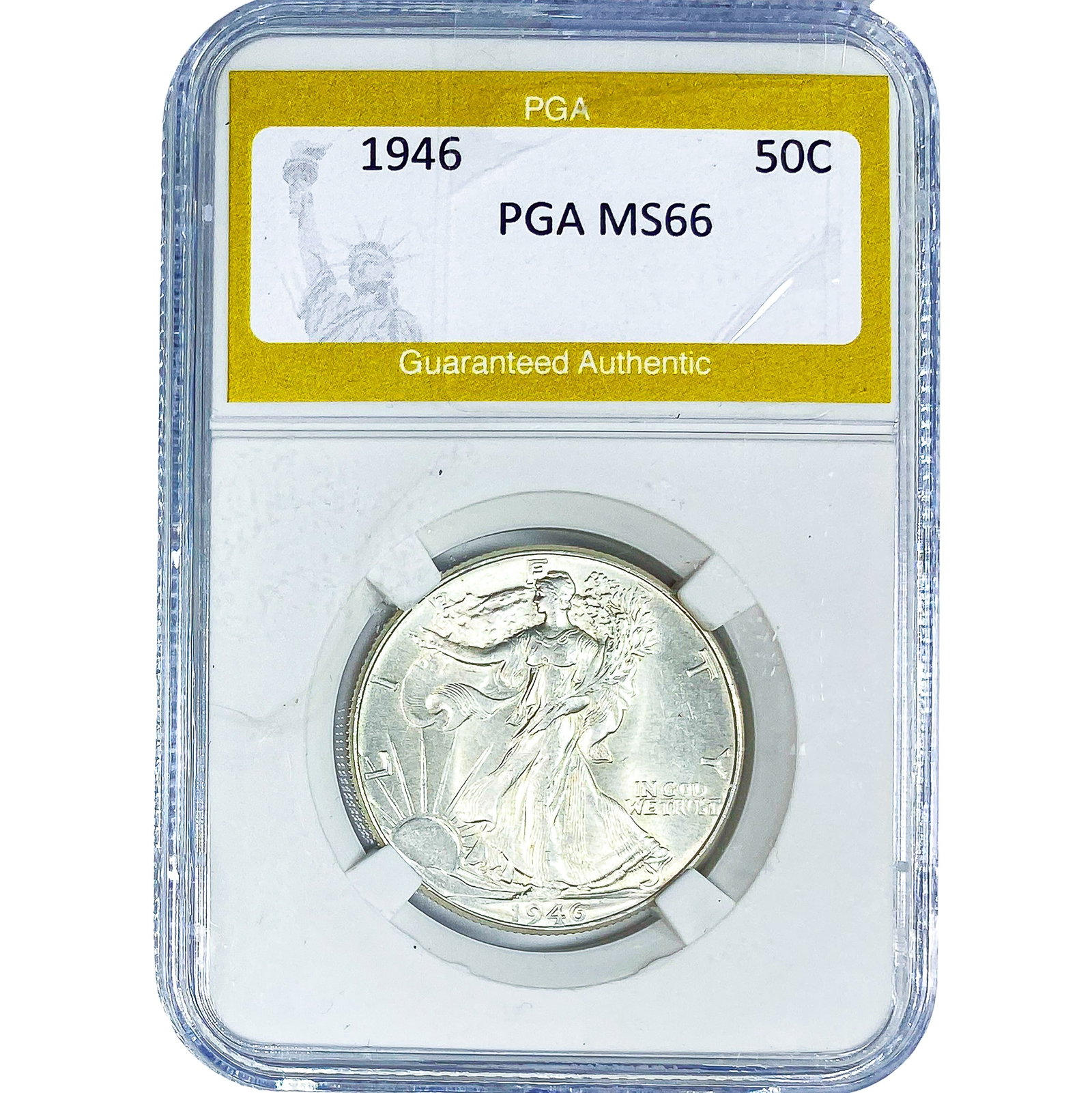 1946 Walking Liberty Half Dollar PGA MS66: 1946 Walking Liberty Half Dollar PGA MS66