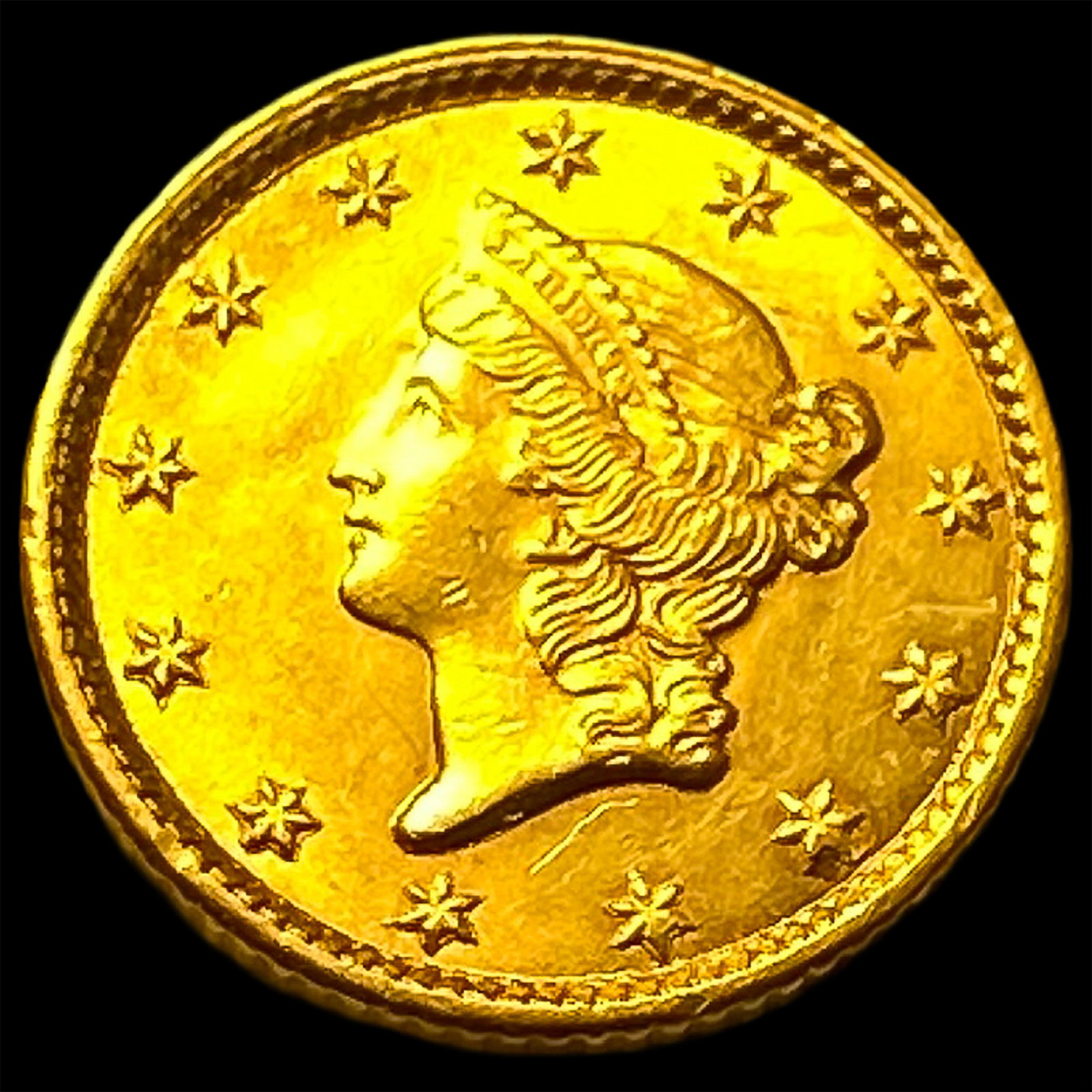 1854 Gold $1 Liberty Head Type 1 CHOICE BU: 1854 Gold $1 Liberty Head Type 1 CHOICE BU