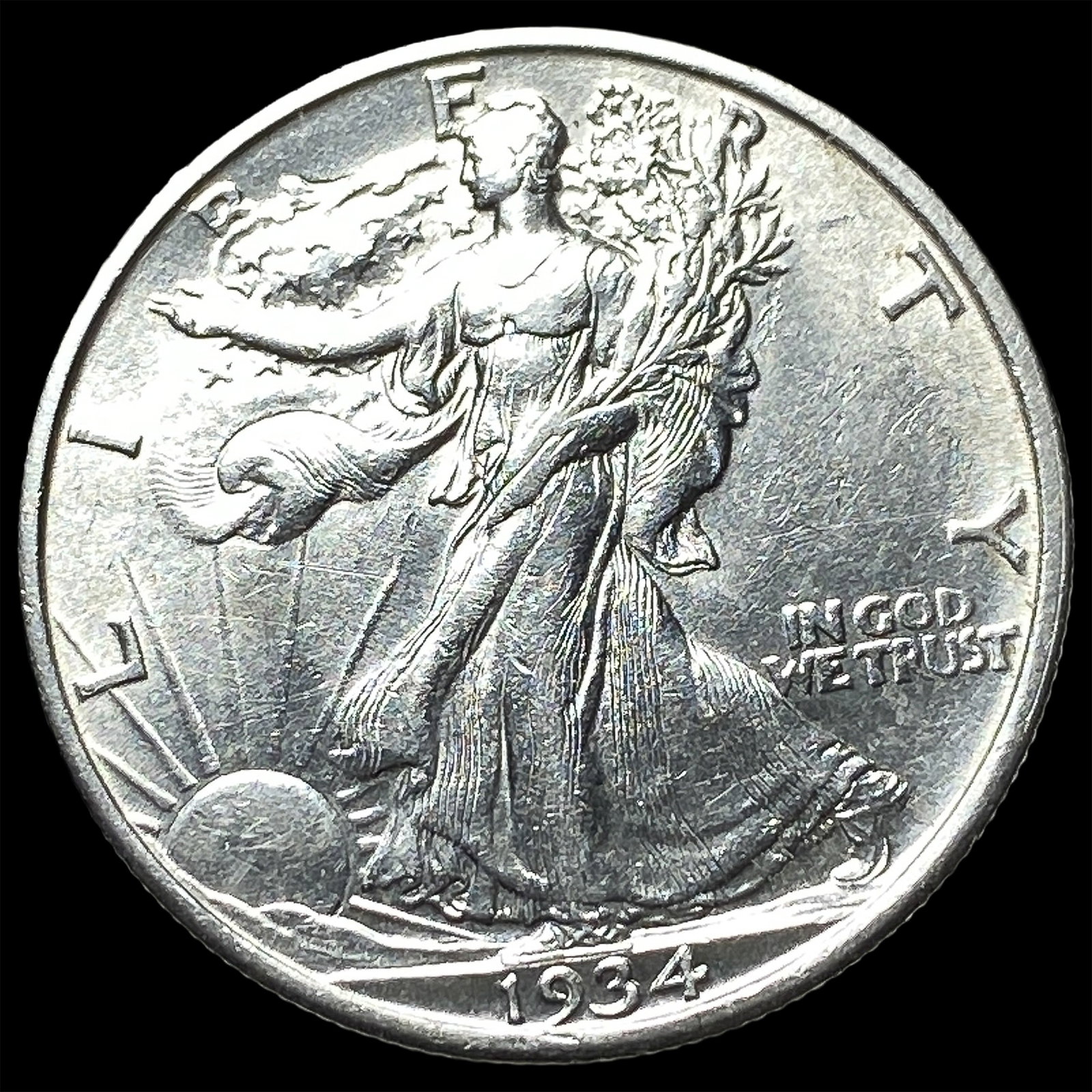 1934-S Silver Walking Liberty Half Dollar UNCIRCULATED (1 of 2)
