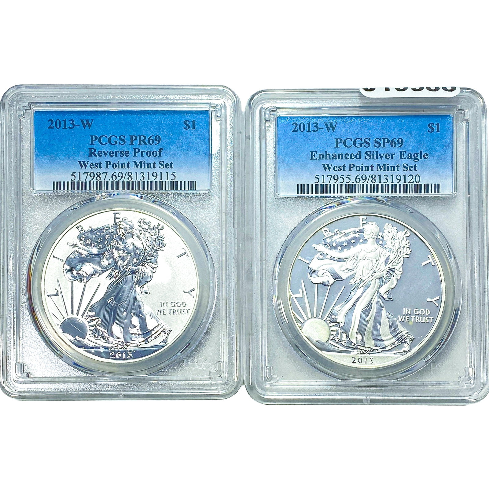 [2 Coins] 2013-W Silver Eagle PCGS SP/PR69 (1 of 2)