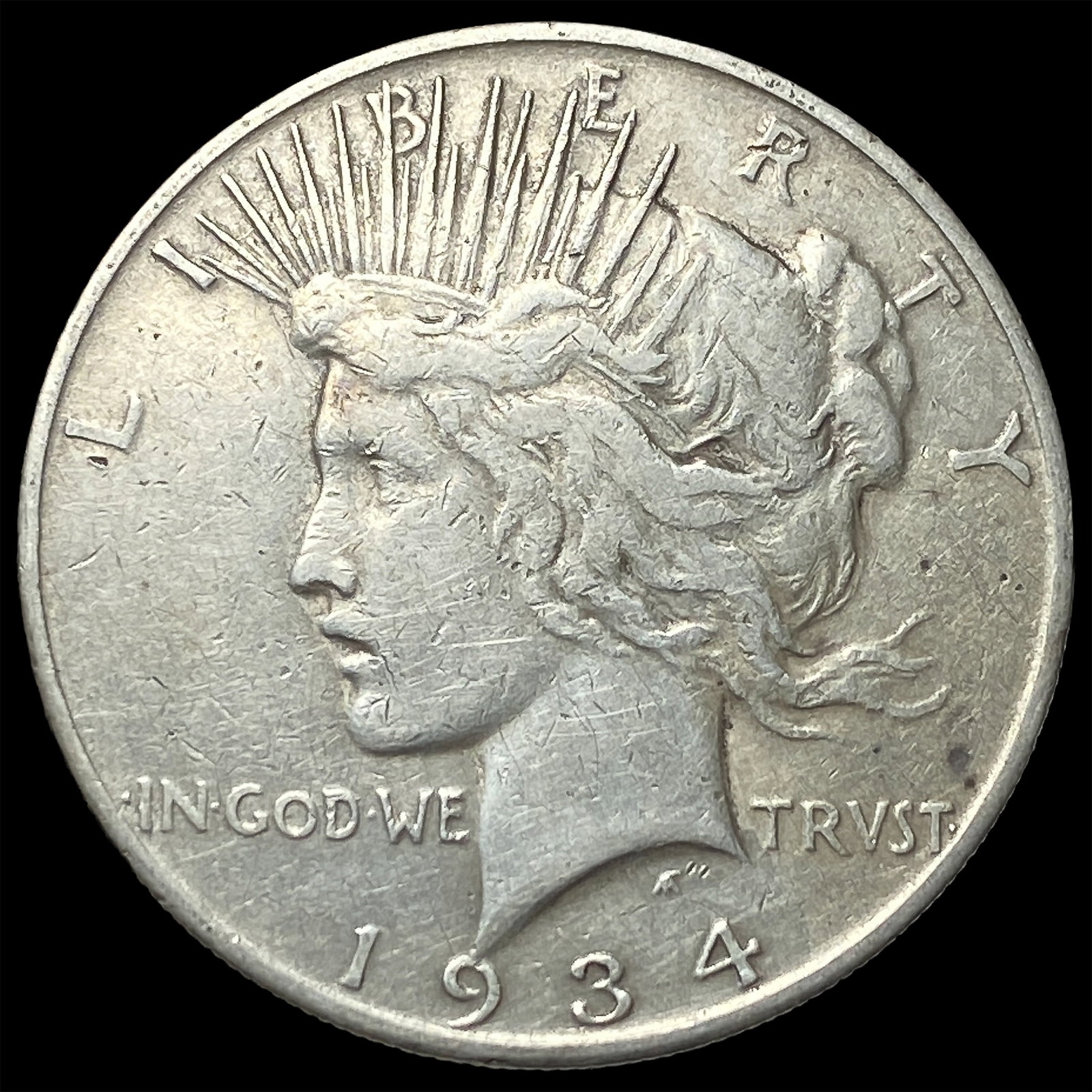 1934-S Silver Peace Dollar LIGHTLY CIRCULATED (1 of 2)