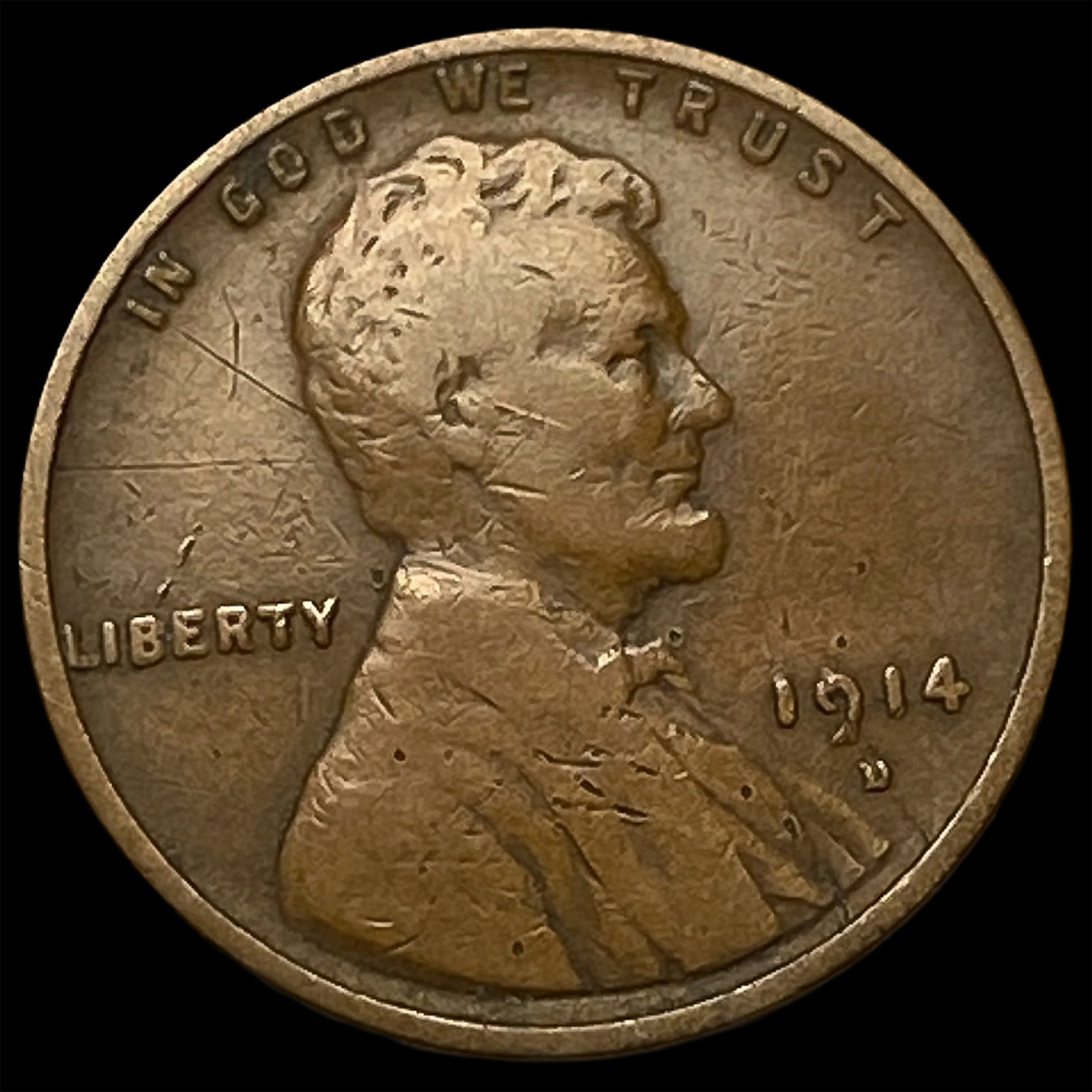 1914-D Lincoln Wheat Cent NEARLY UNCIRCULATED (1 of 2)