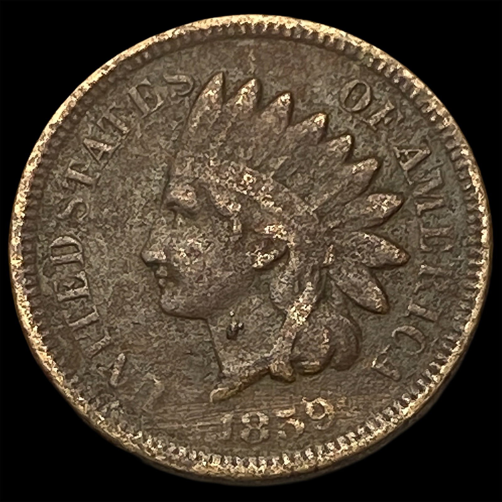 1859 Indian Head Cent NICELY CIRCULATED (1 of 2)