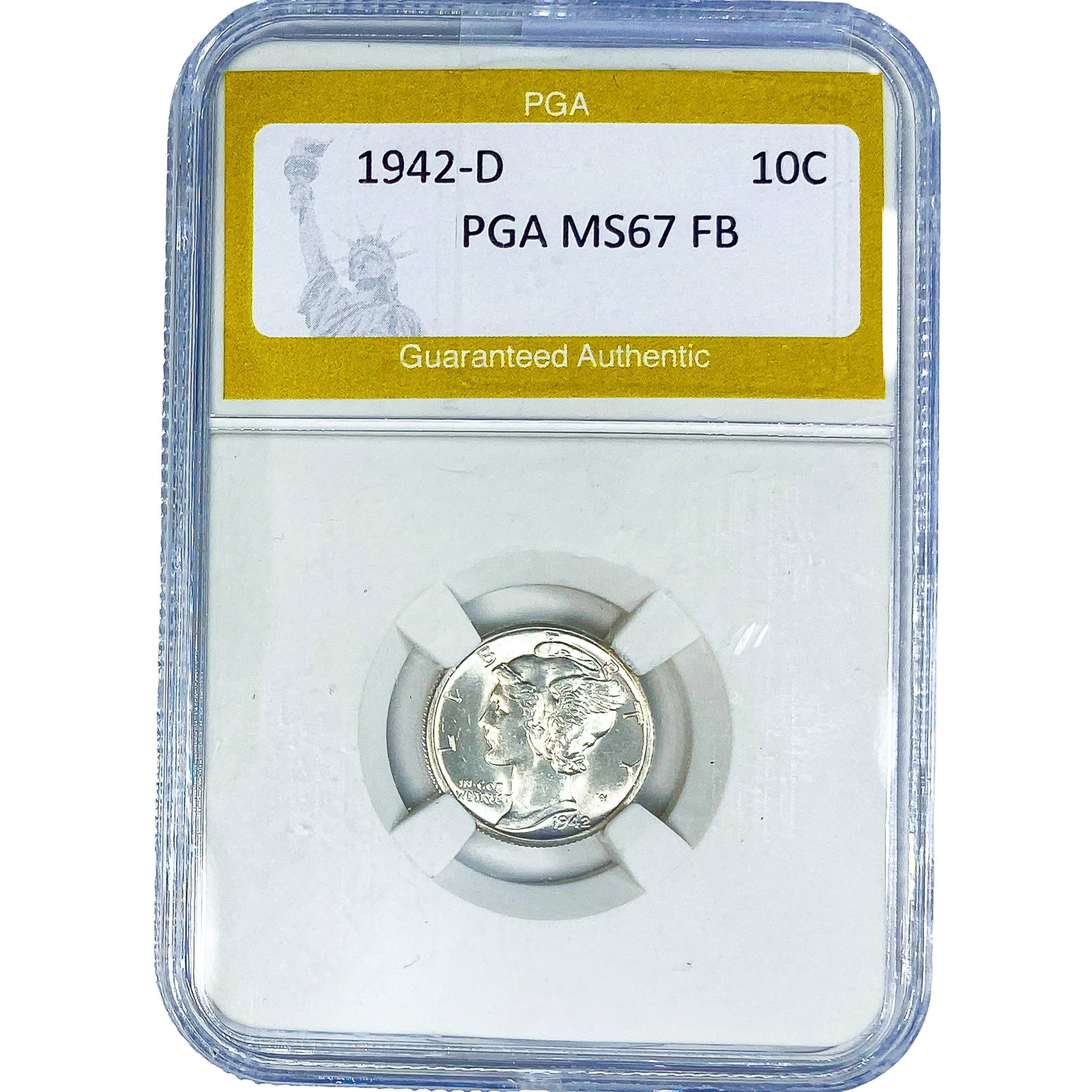 1942-D Mercury Silver Dime PGA MS67 FB (1 of 2)