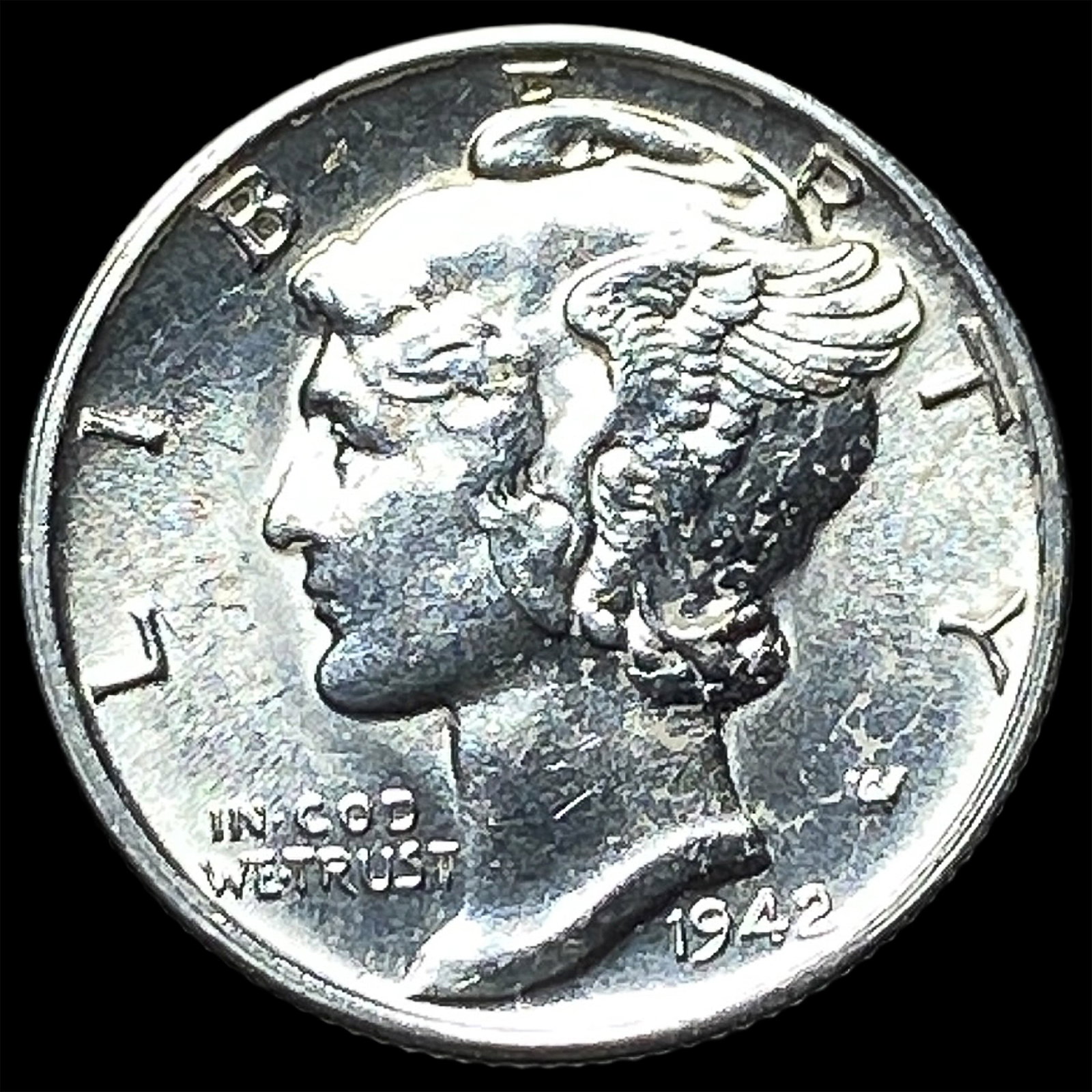 1942-S Silver Mercury Dime CHOICE BU (1 of 2)