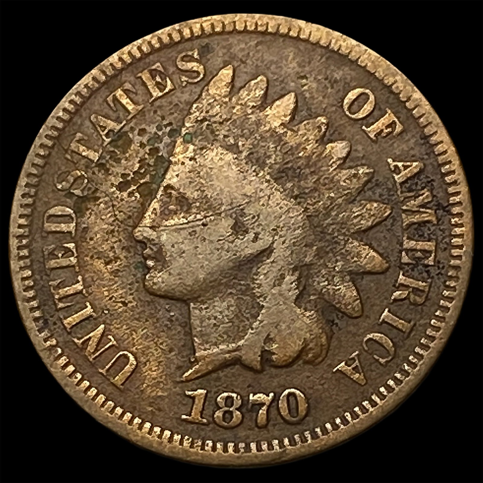 1870 Indian Head Cent LIGHTLY CIRCULATED (1 of 2)