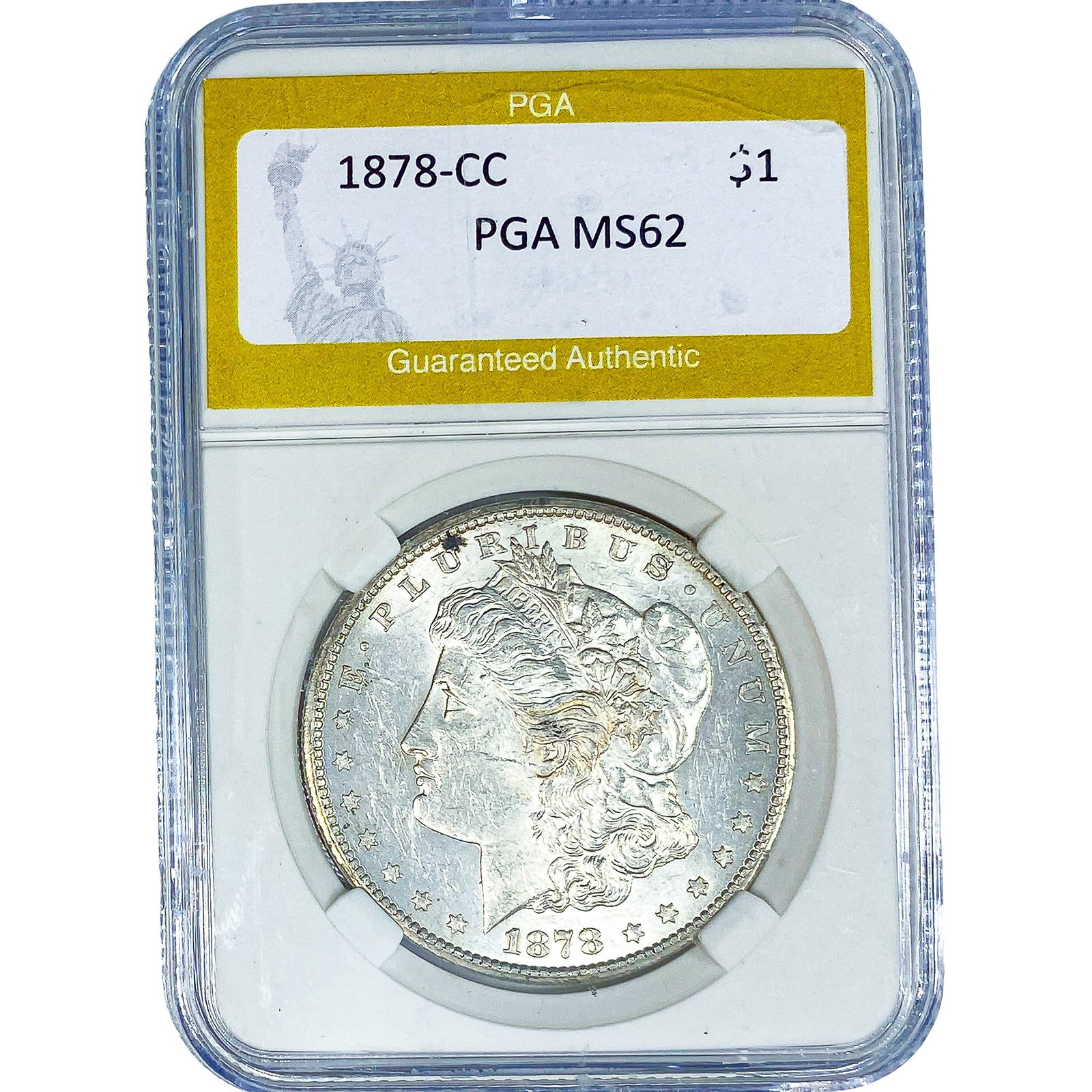 1878-CC Morgan Silver Dollar PGA MS62: 1878-CC Morgan Silver Dollar PGA MS62