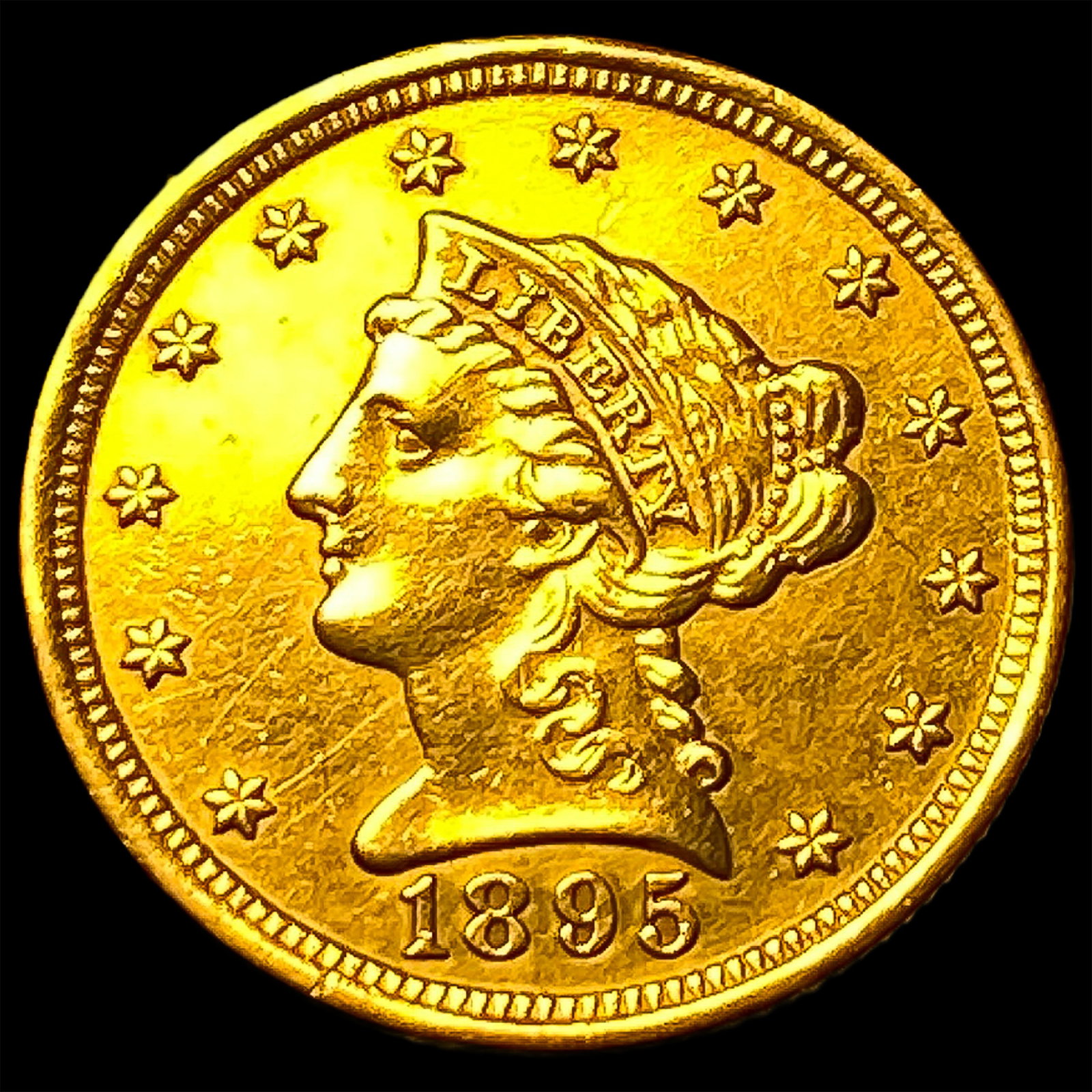 1895 Liberty Head Gold $2.5 Quarter Eagle UNCIRCULATED: 1895 Liberty Head Gold $2.5 Quarter Eagle UNCIRCULATED