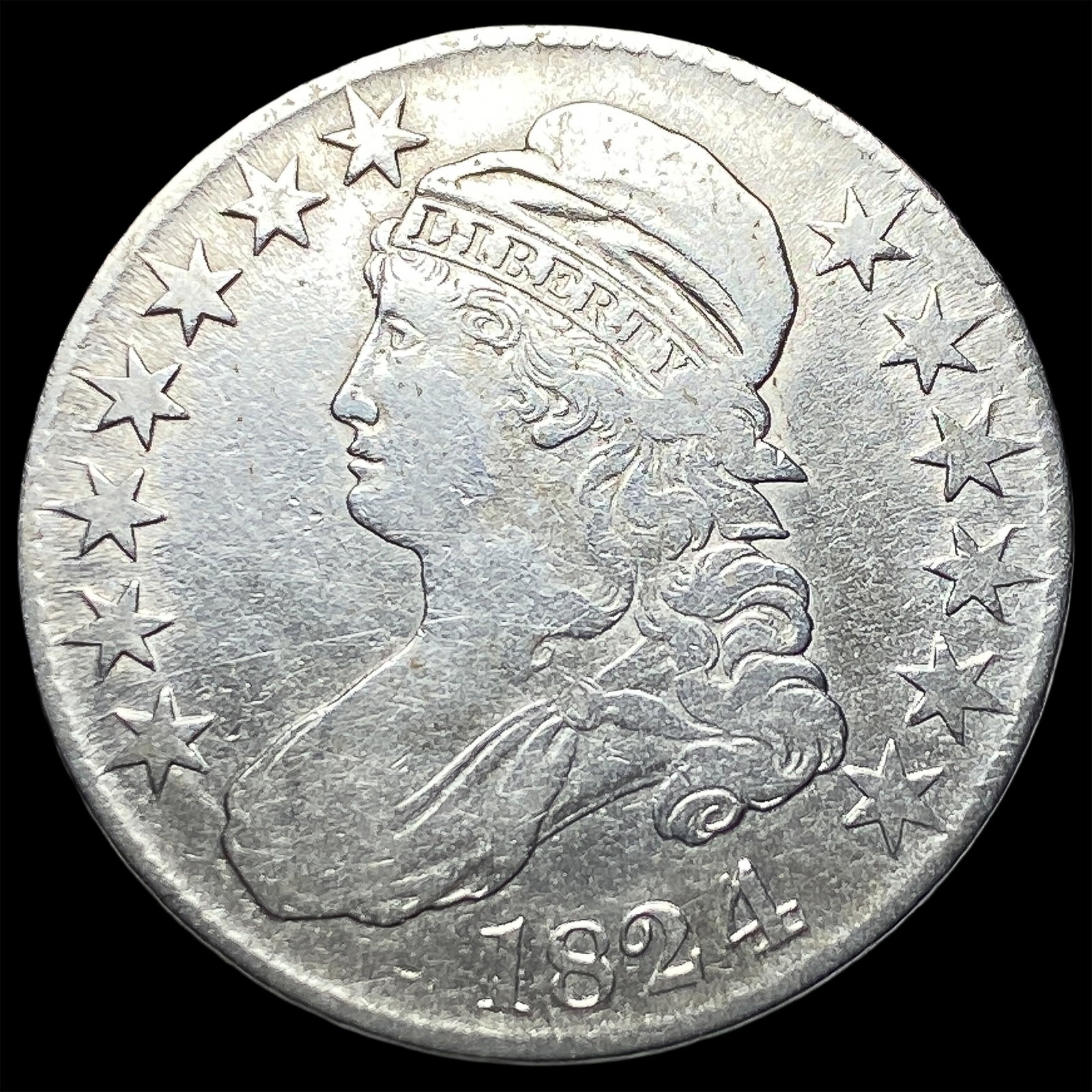 1824 Capped Bust Half Dollar LIGHTLY CIRCULATED (1 of 2)