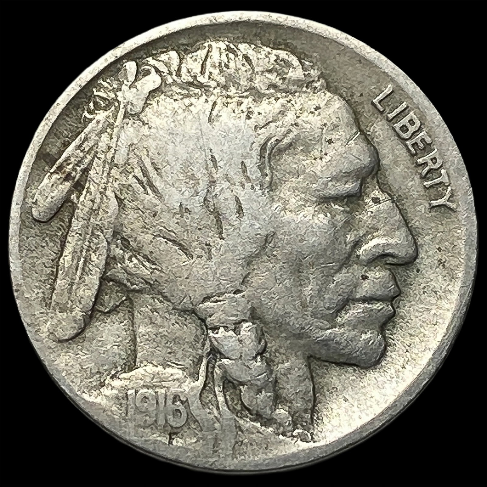 1916-D Buffalo Nickel NEARLY UNCIRCULATED (1 of 2)