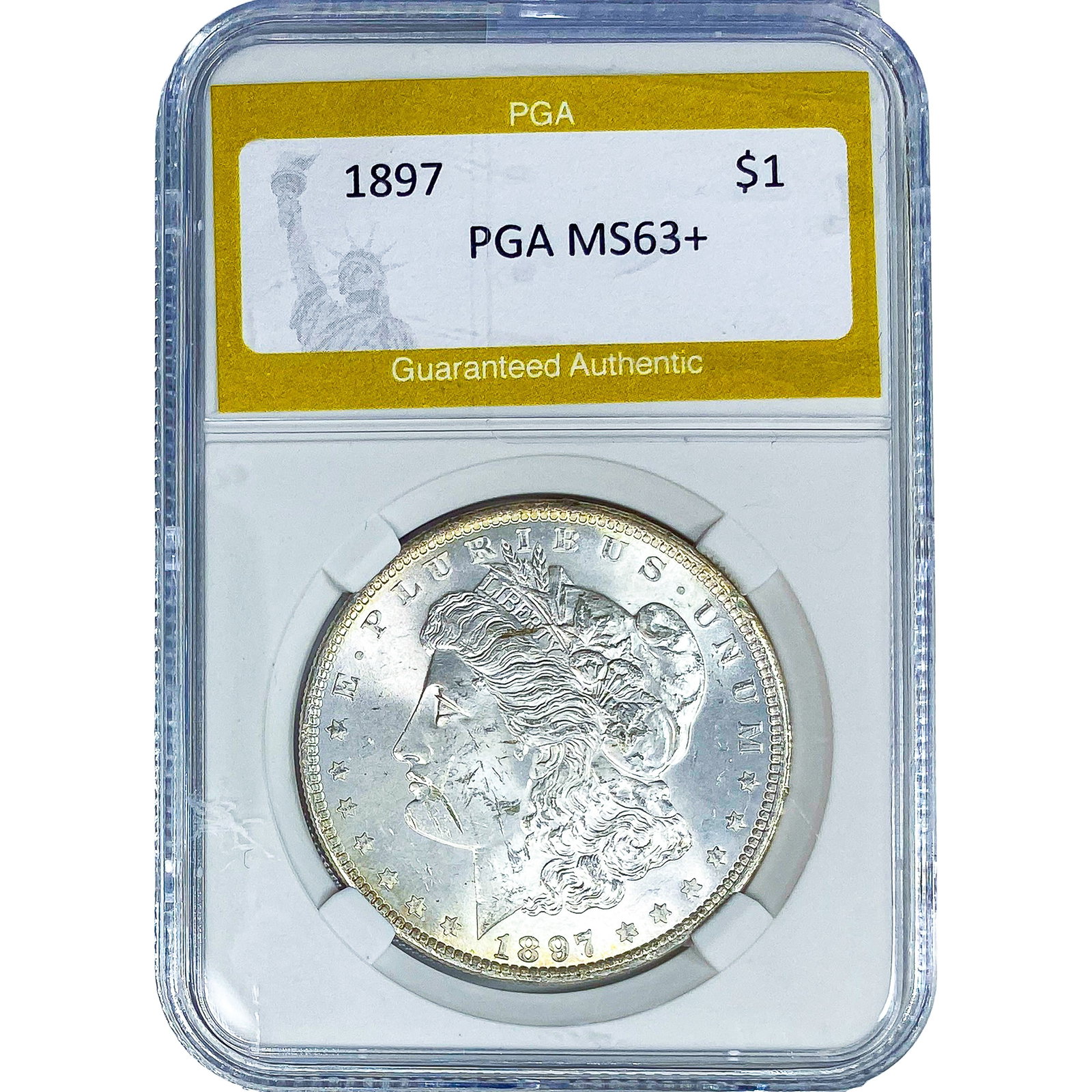 1897 Morgan Silver Dollar PGA MS63+: 1897 Morgan Silver Dollar PGA MS63+