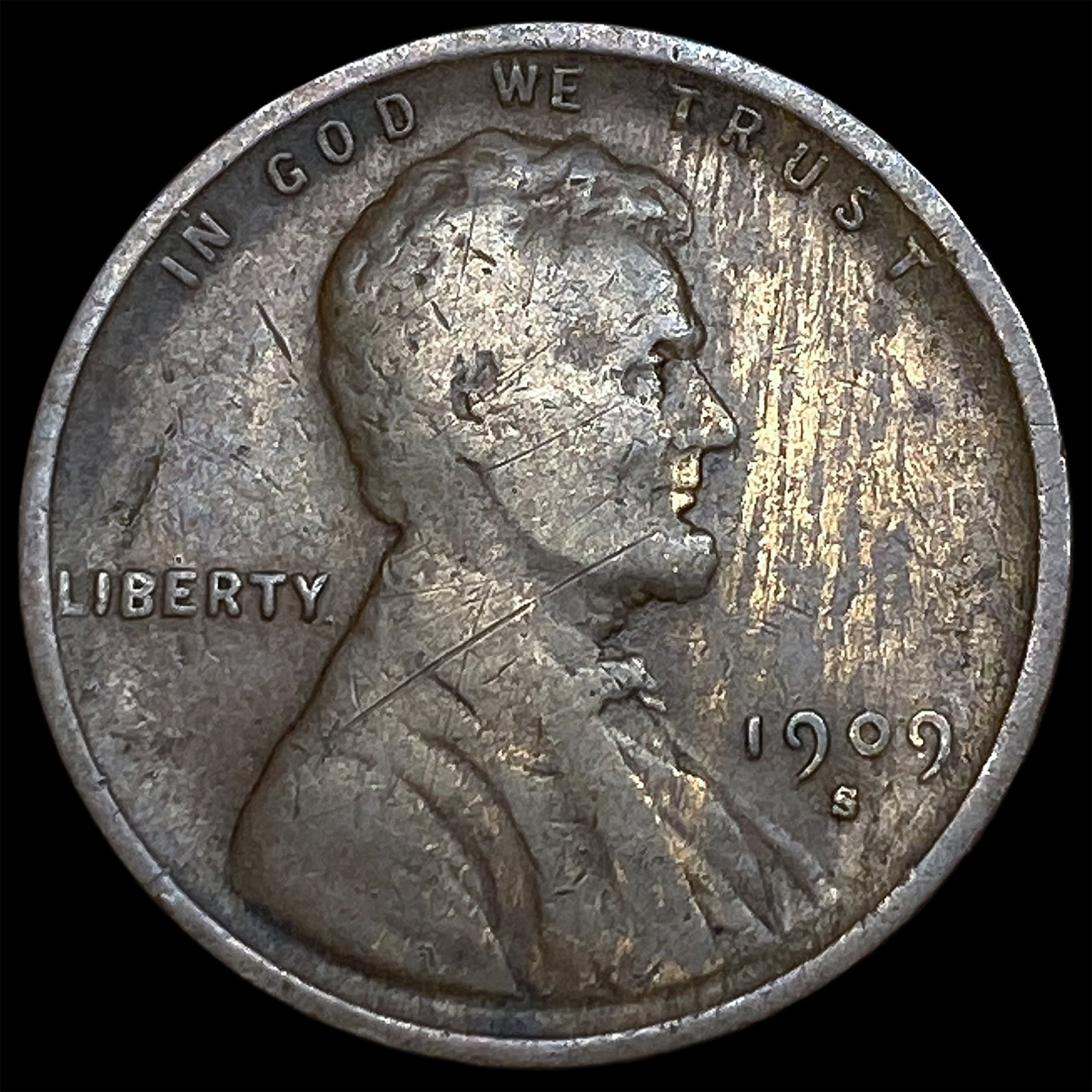 1909-S Lincoln Wheat Cent NEARLY UNCIRCULATED (1 of 2)