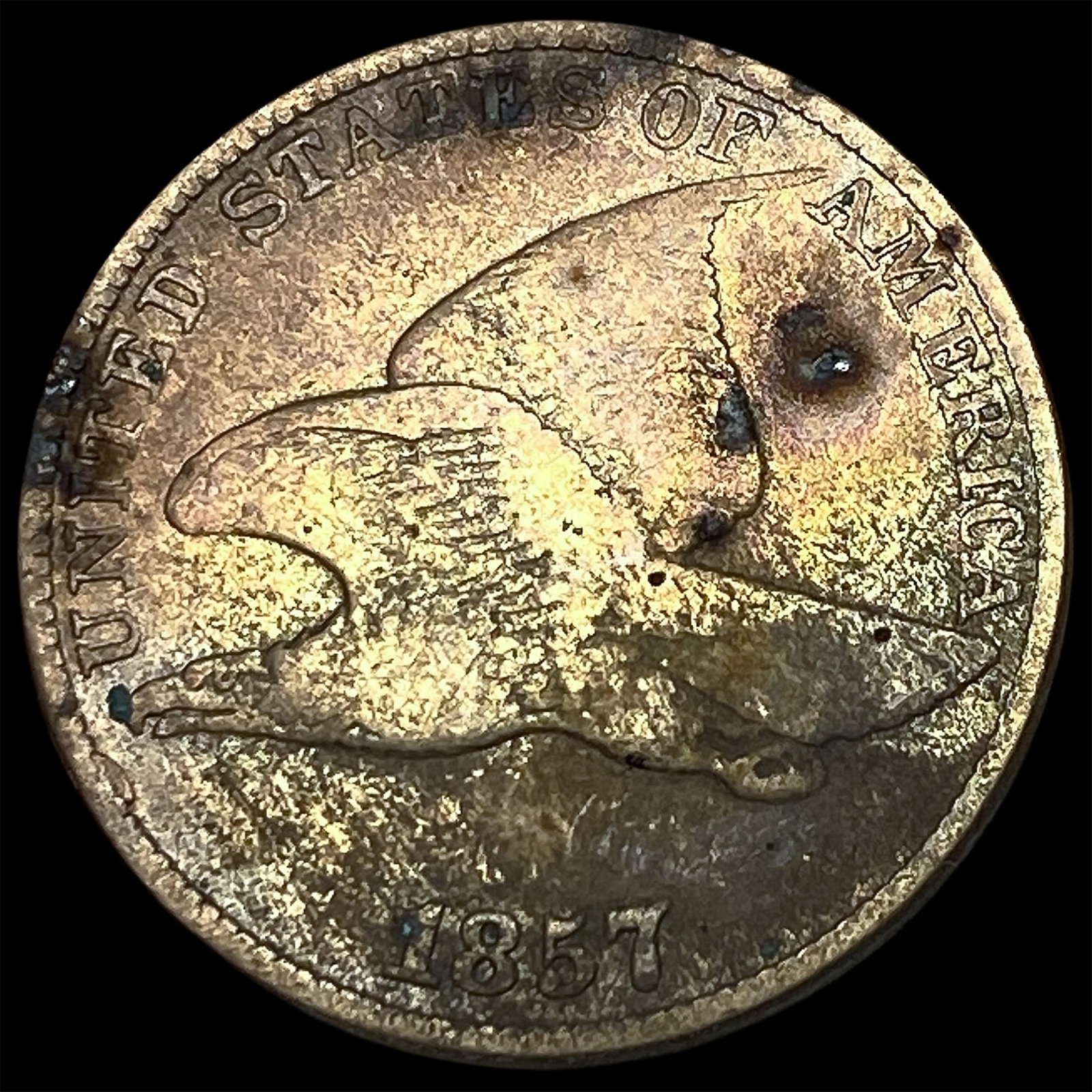 1857 Flying Eagle Cent ABOUT UNCIRCULATED: 1857 Flying Eagle Cent ABOUT UNCIRCULATED