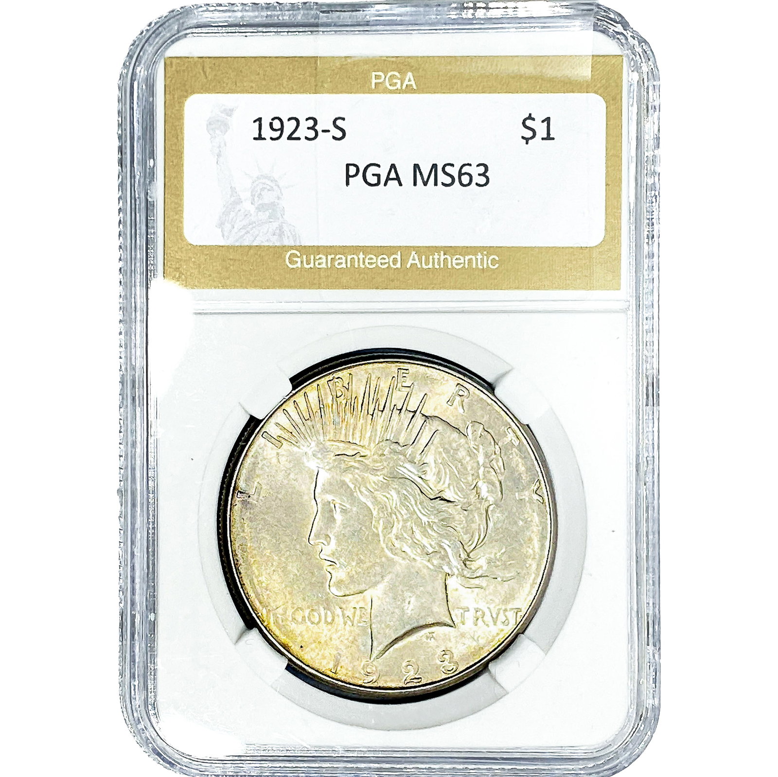 1923-S Silver Peace Dollar PGA MS63 (1 of 2)