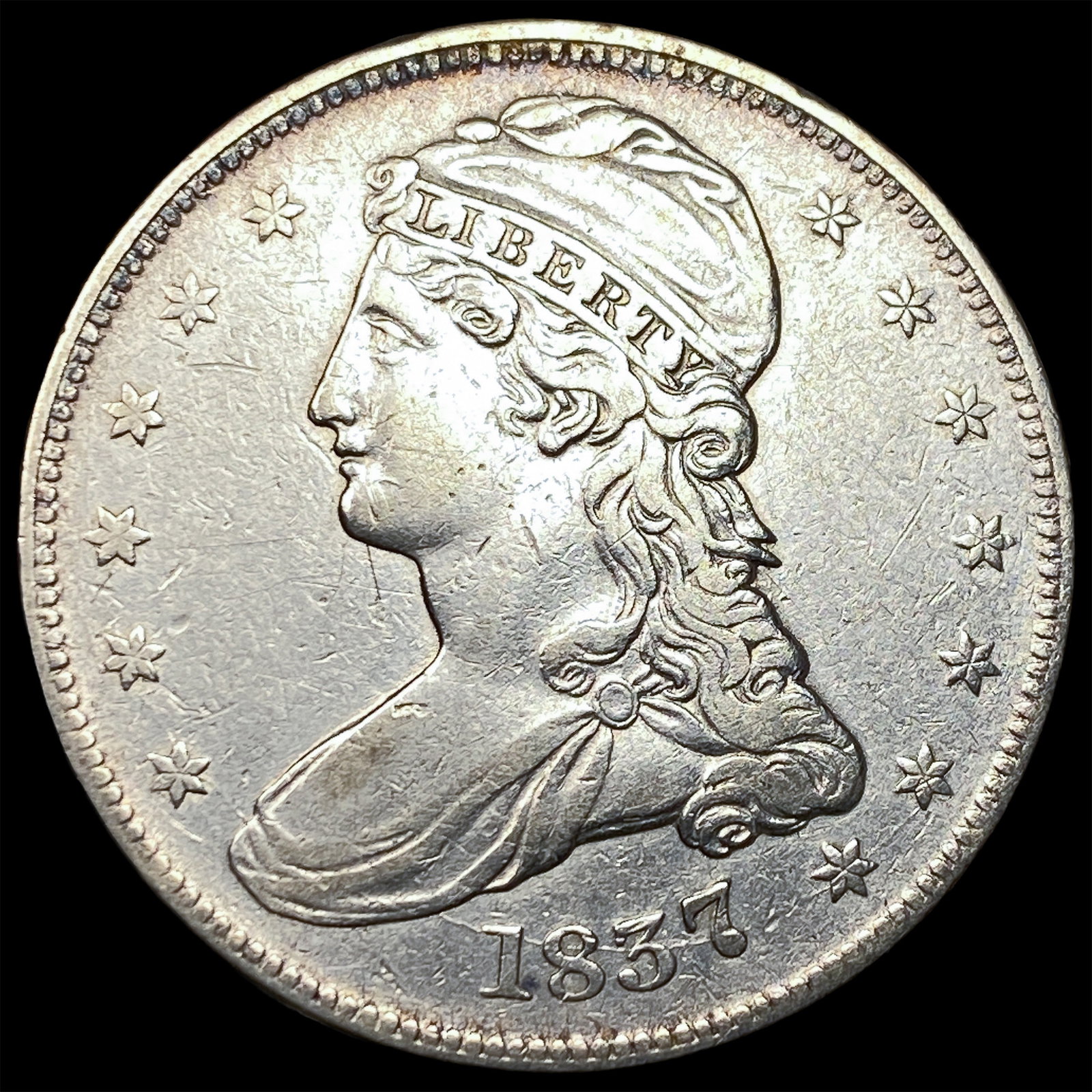 1837 Capped Bust Half Dollar NEARLY UNCIRCULATED (1 of 2)