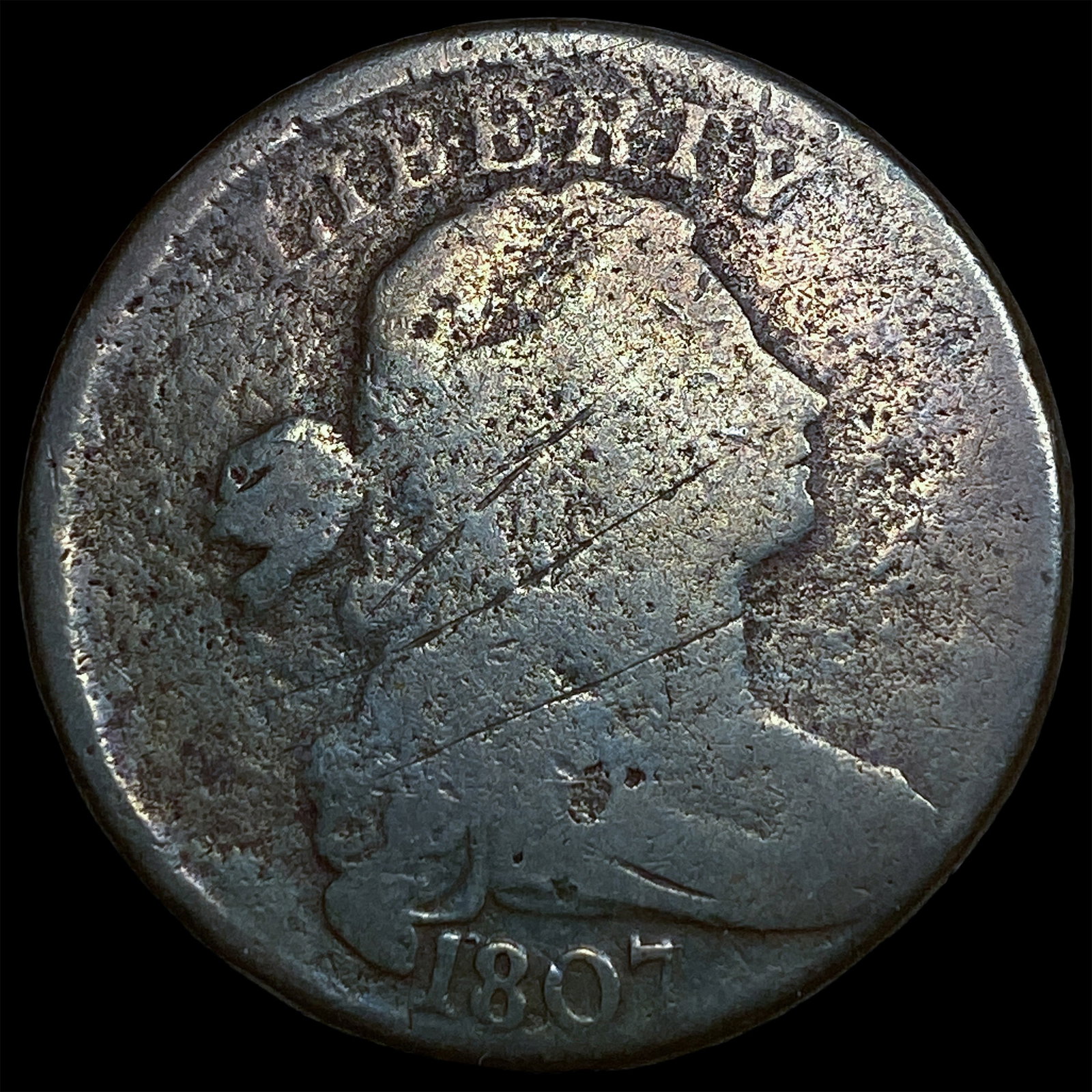 1807 Draped Bust Large Cent NICELY CIRCULATED (1 of 2)