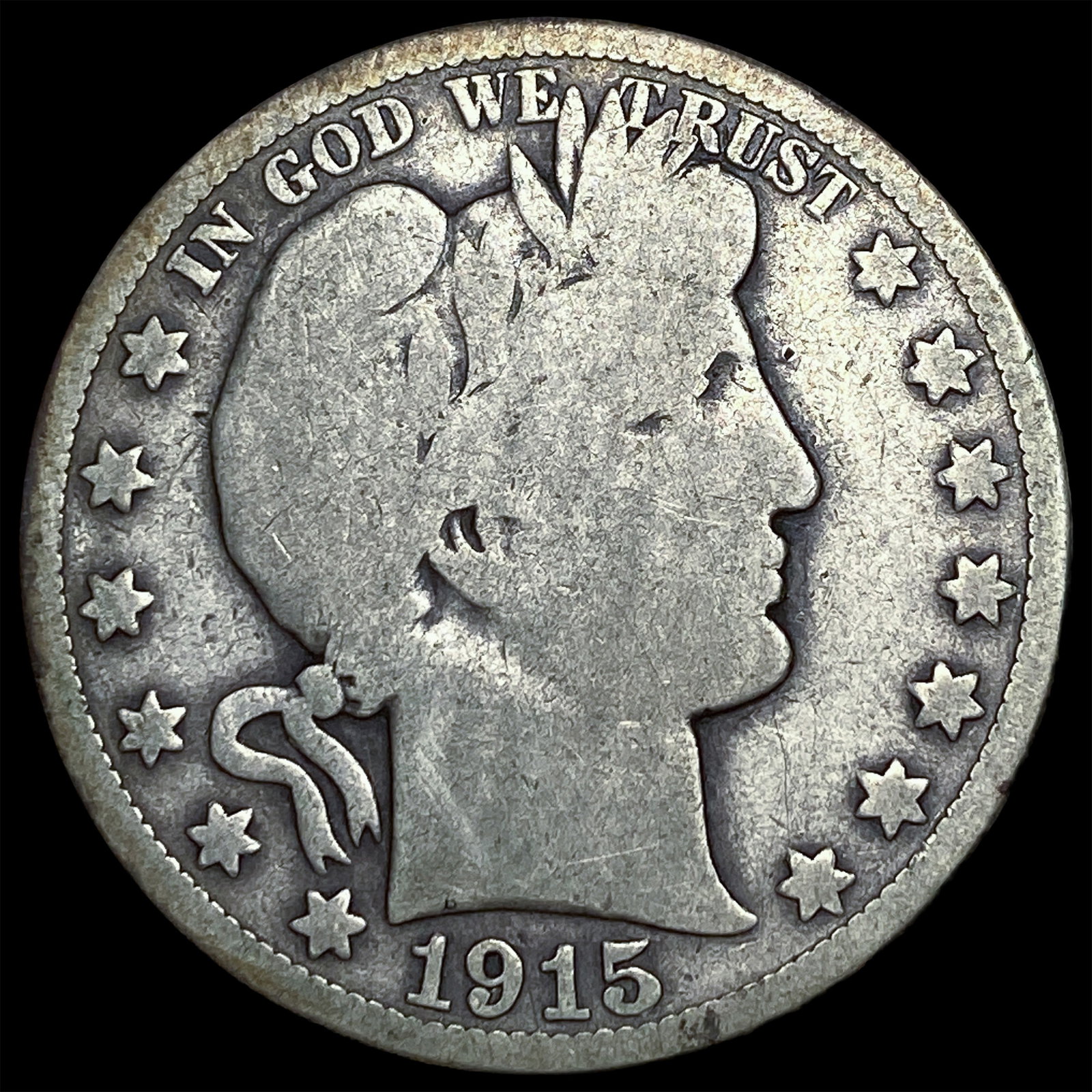 1915 Silver Barber Half Dollar LIGHTLY CIRCULATED (1 of 2)