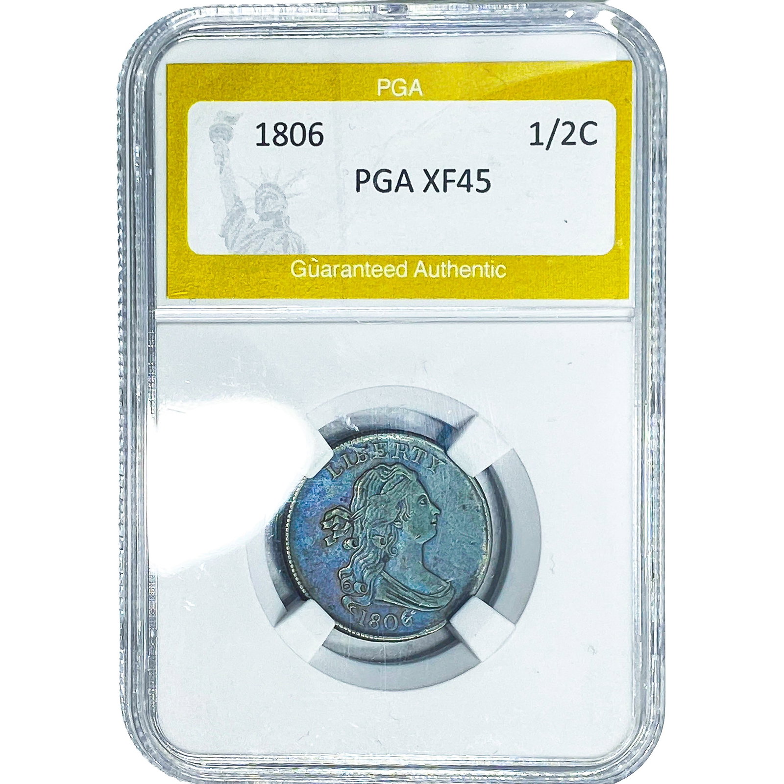 1806 Draped Bust Half Cent PGA XF45 (1 of 2)
