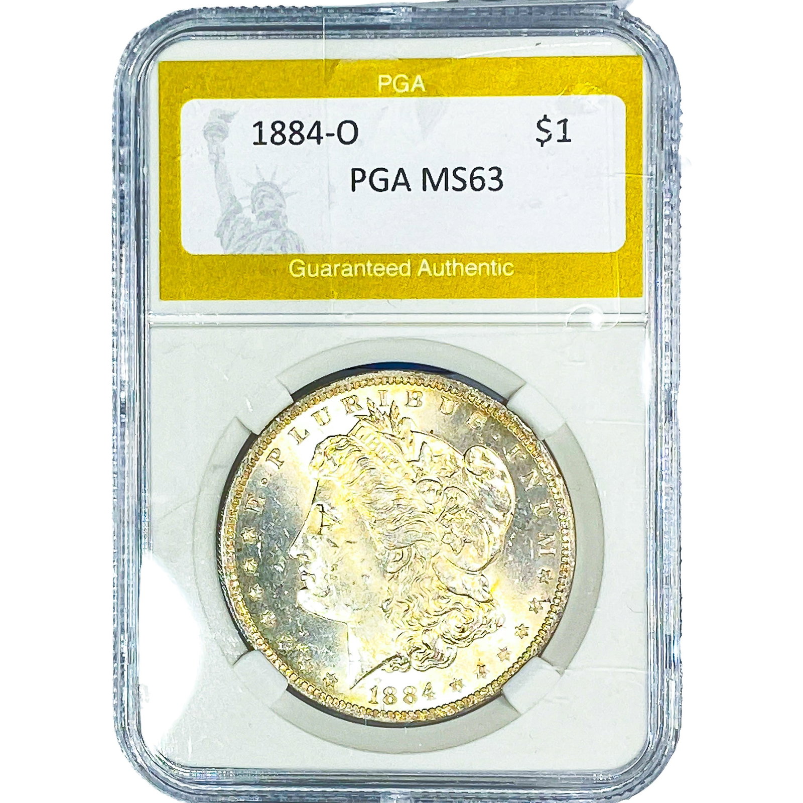 1884-O Morgan Silver Dollar PGA MS63: 1884-O Morgan Silver Dollar PGA MS63