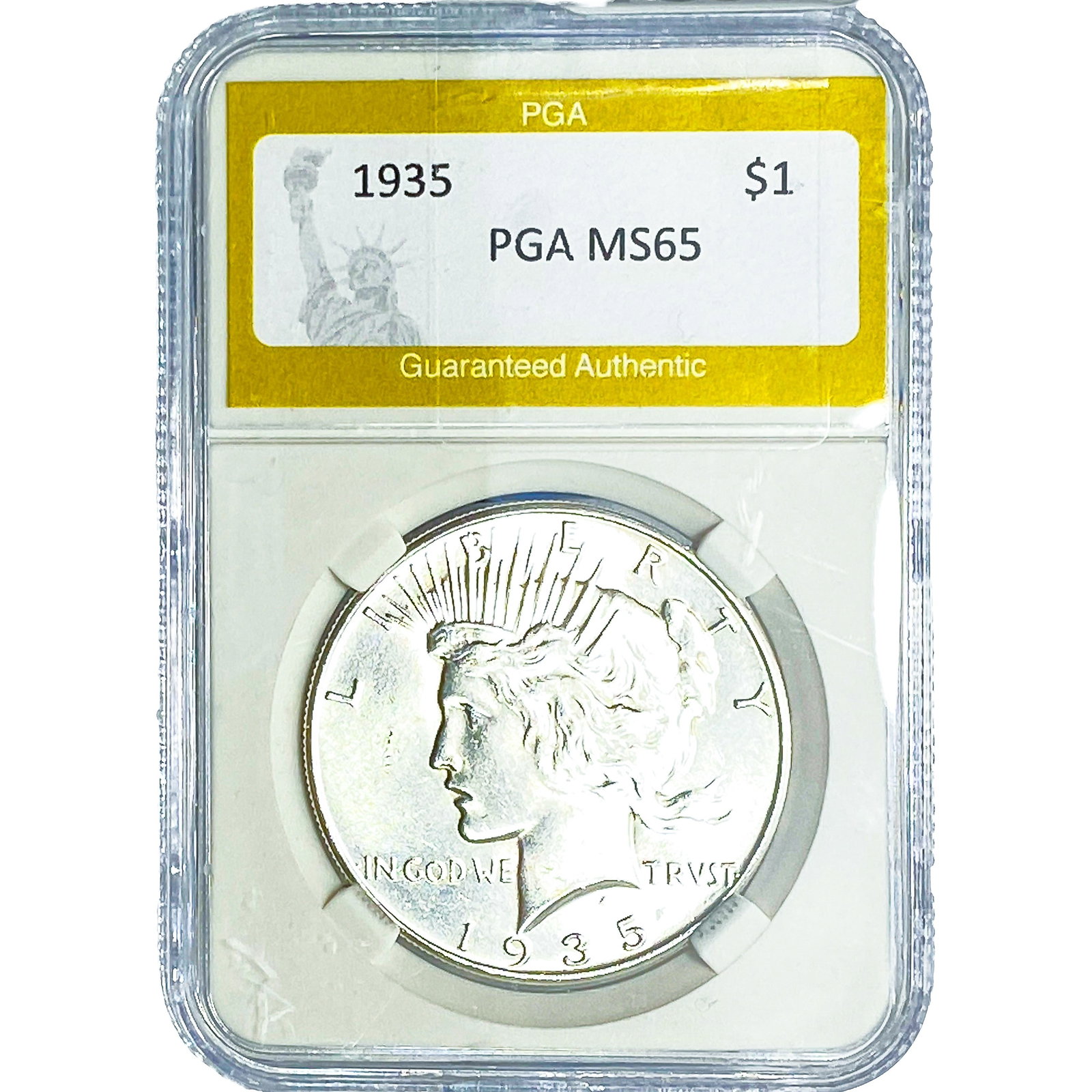 1935 Silver Peace Dollar PGA MS65 (1 of 2)
