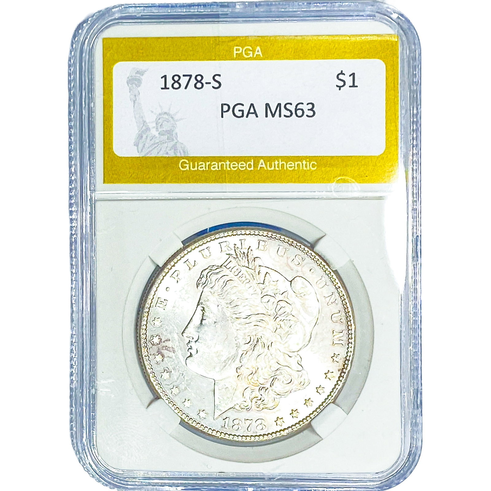 1878-S Morgan Silver Dollar PGA MS63 (1 of 2)