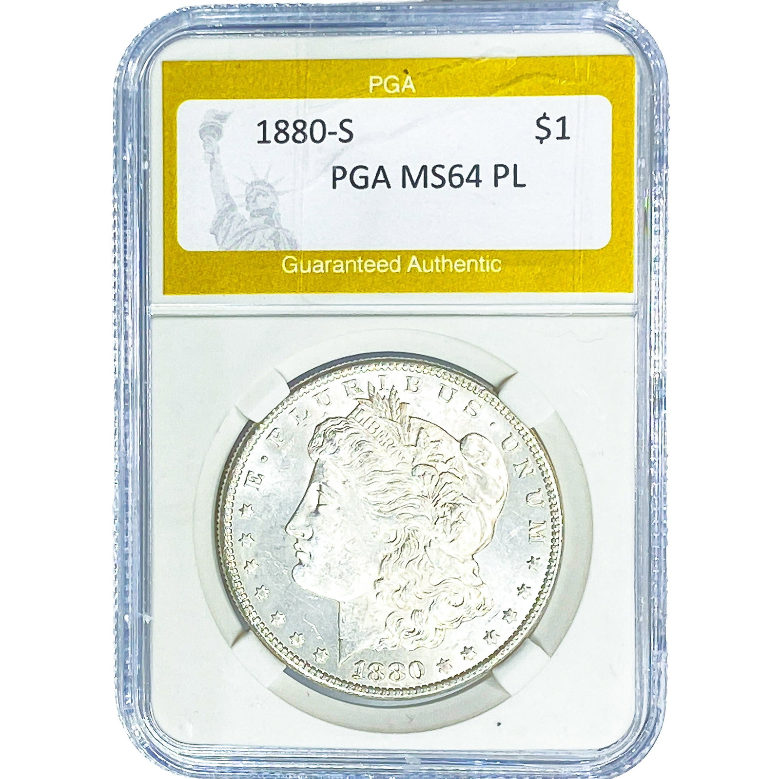 1880-S Morgan Silver Dollar PGA MS64 PL (1 of 2)