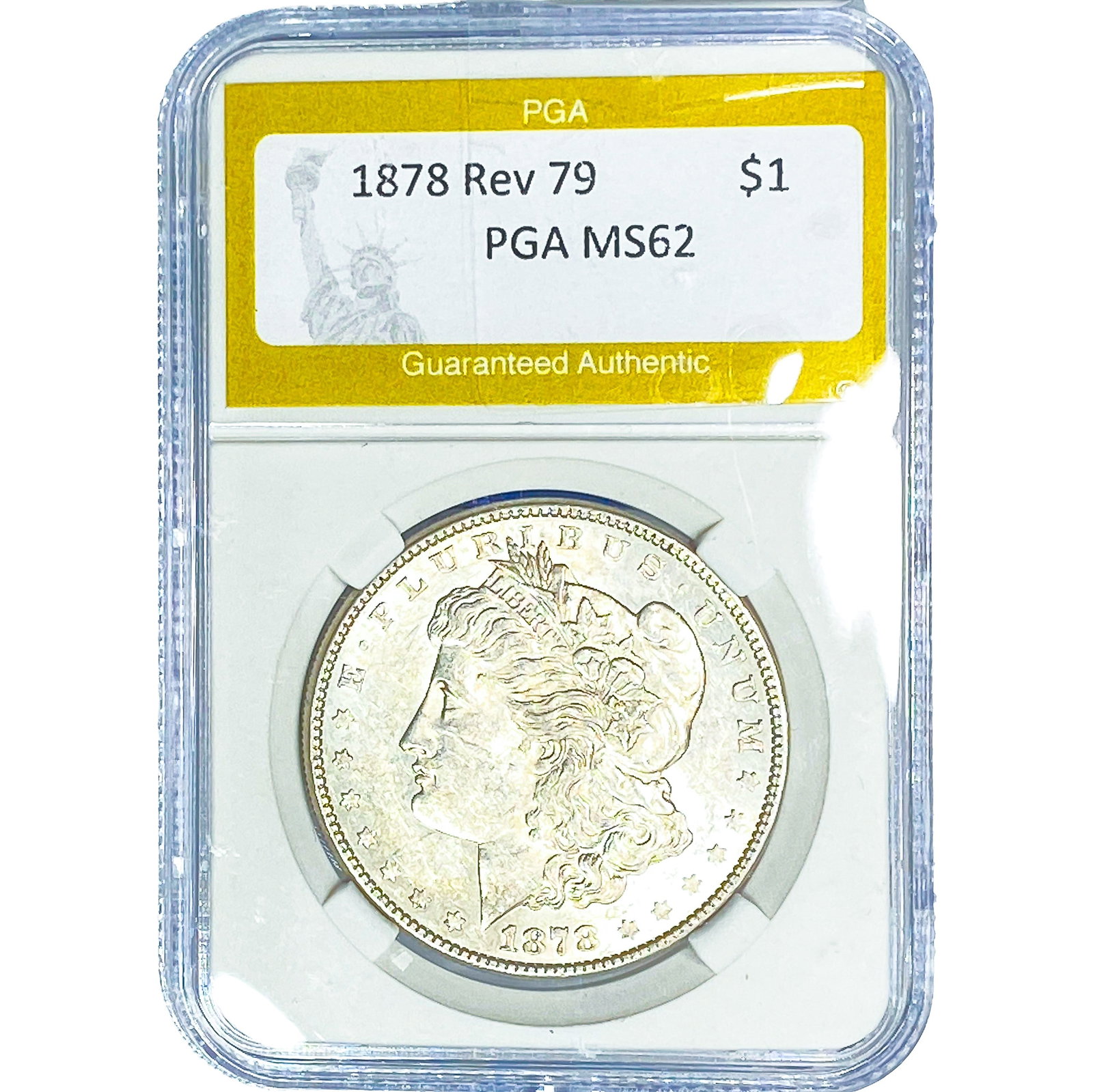 1878 Rev 79 Morgan Silver Dollar PGA MS62 (1 of 2)