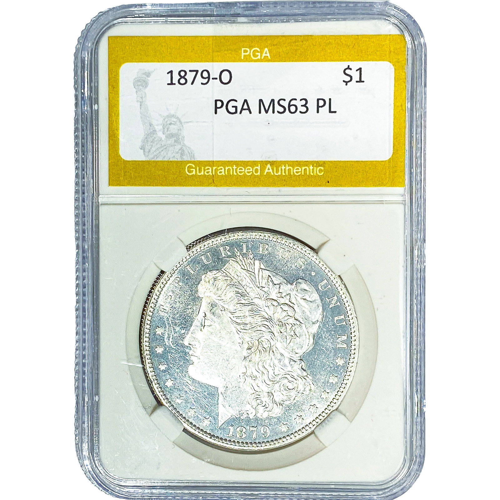 1879-O Morgan Silver Dollar PGA MS63 PL (1 of 2)
