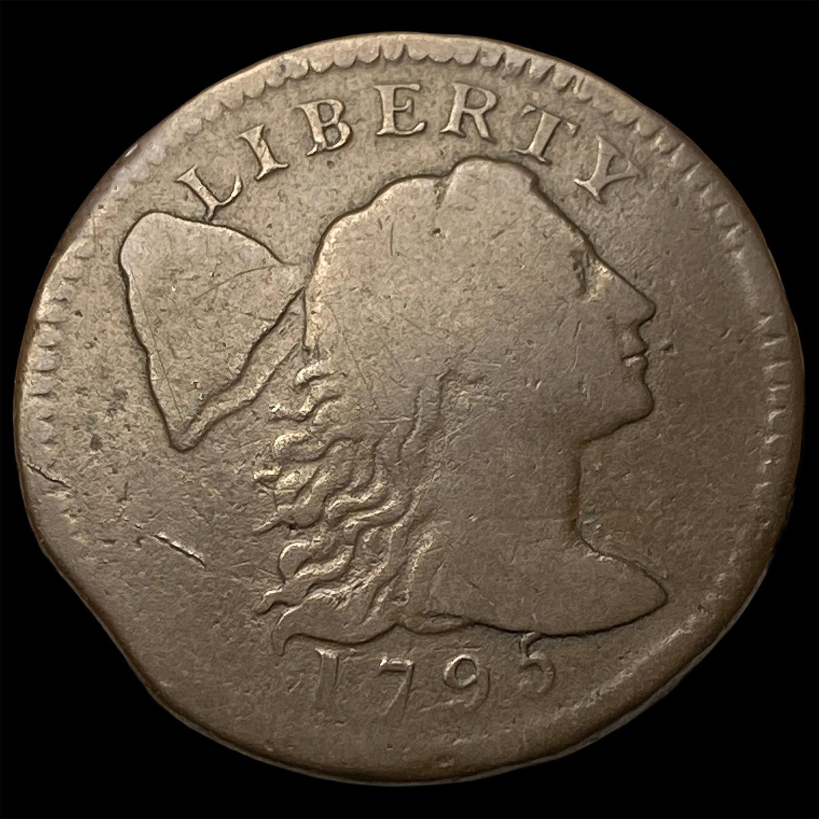 1795 Flowing Hair Large Cent LIGHTLY CIRCULATED (1 of 2)