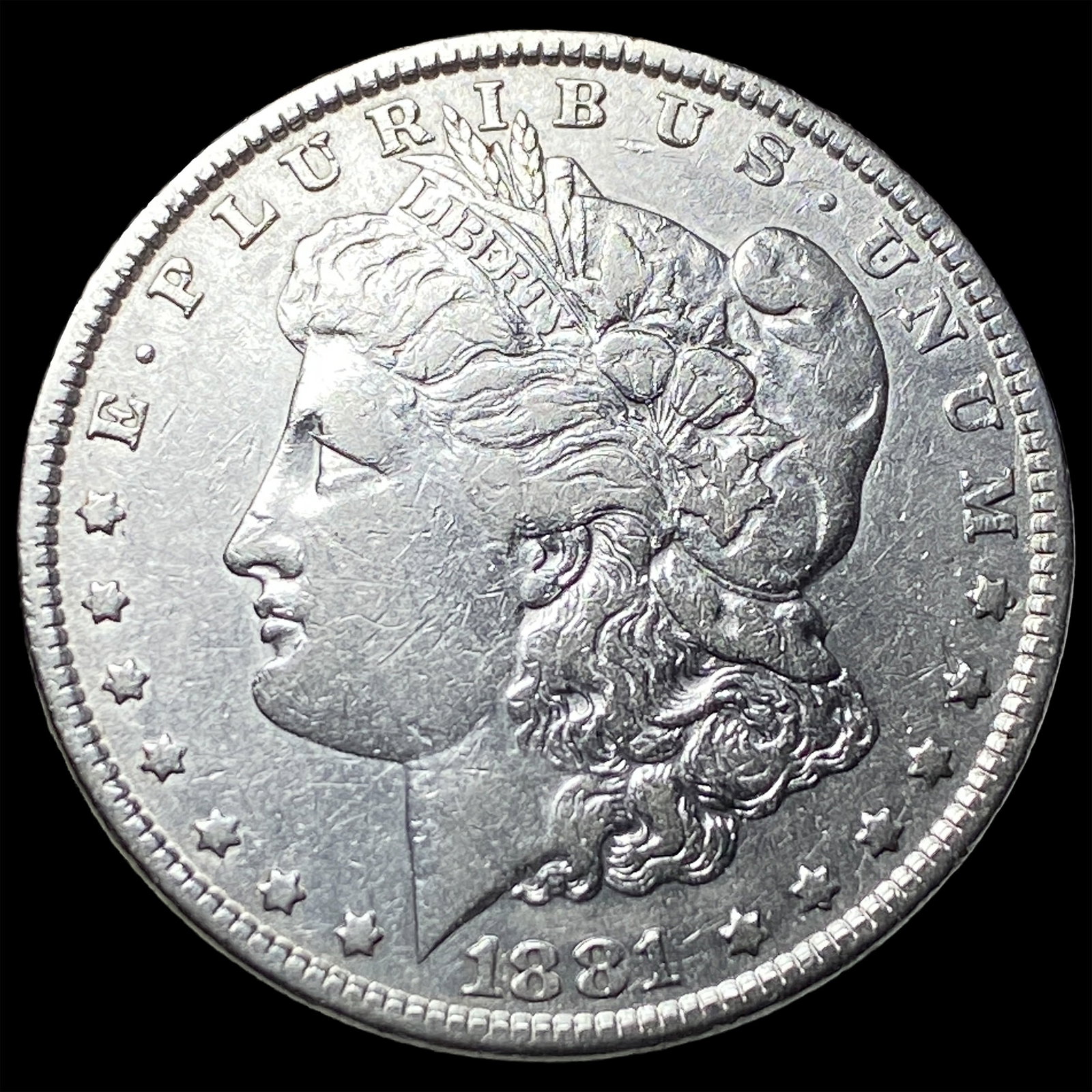 1881 Silver Morgan Dollar NEARLY UNCIRCULATED: 1881 Silver Morgan Dollar NEARLY UNCIRCULATED