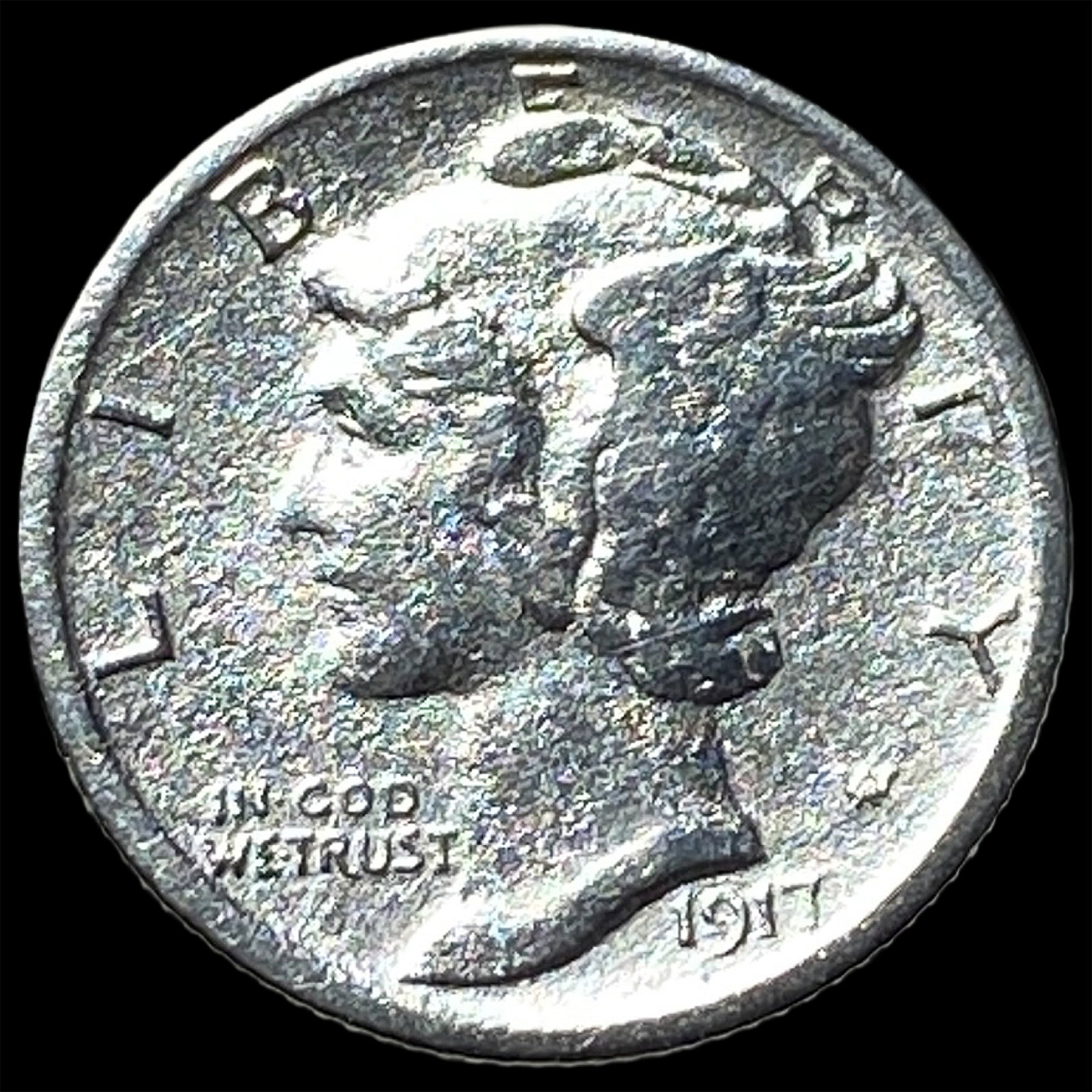 1917-D Silver Mercury Dime HIGH GRADE (1 of 2)