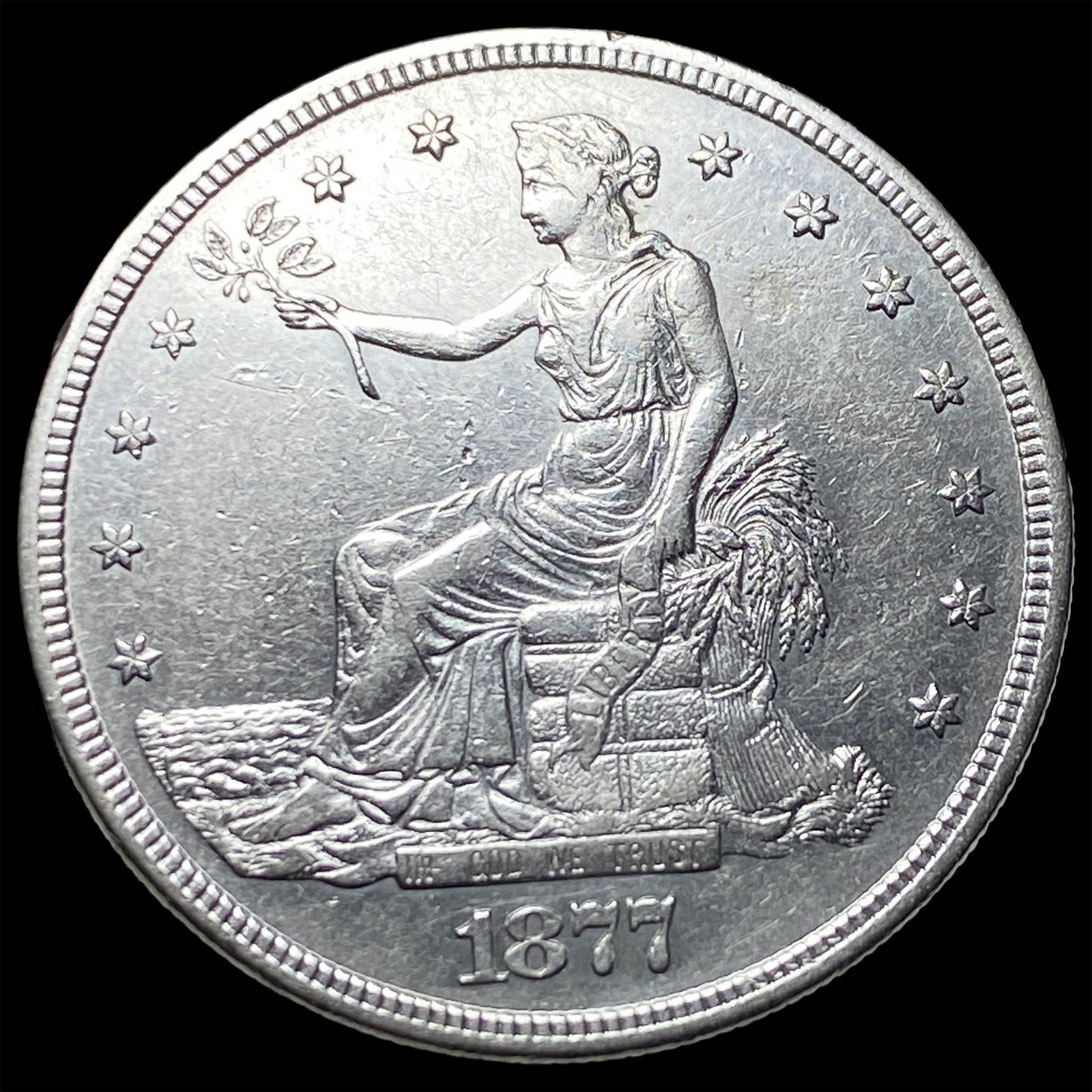 1877-S Silver Trade Dollar CLOSELY UNCIRCULATED: 1877-S Silver Trade Dollar CLOSELY UNCIRCULATED