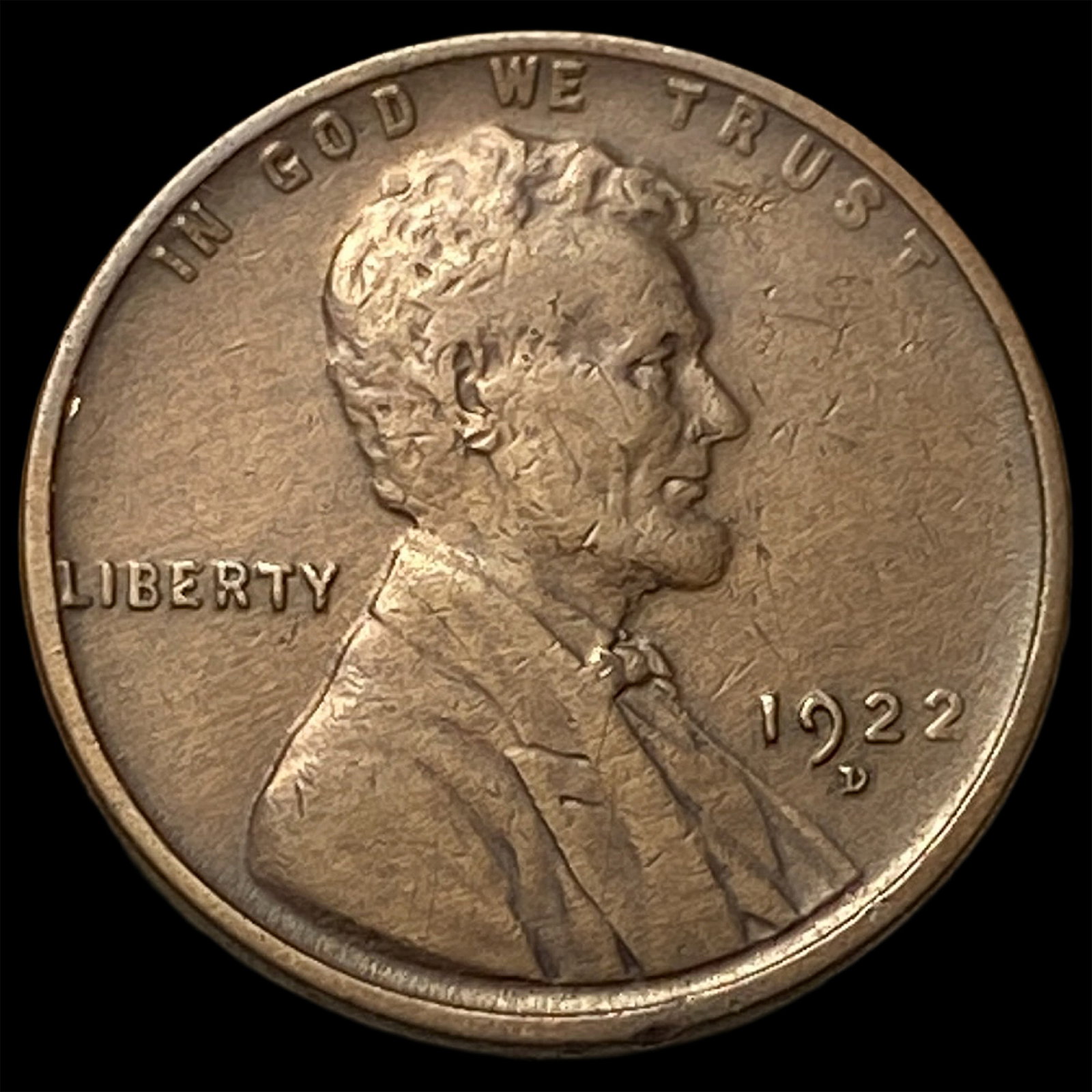 1922-D Lincoln Wheat Cent LIGHTLY CIRCULATED (1 of 2)