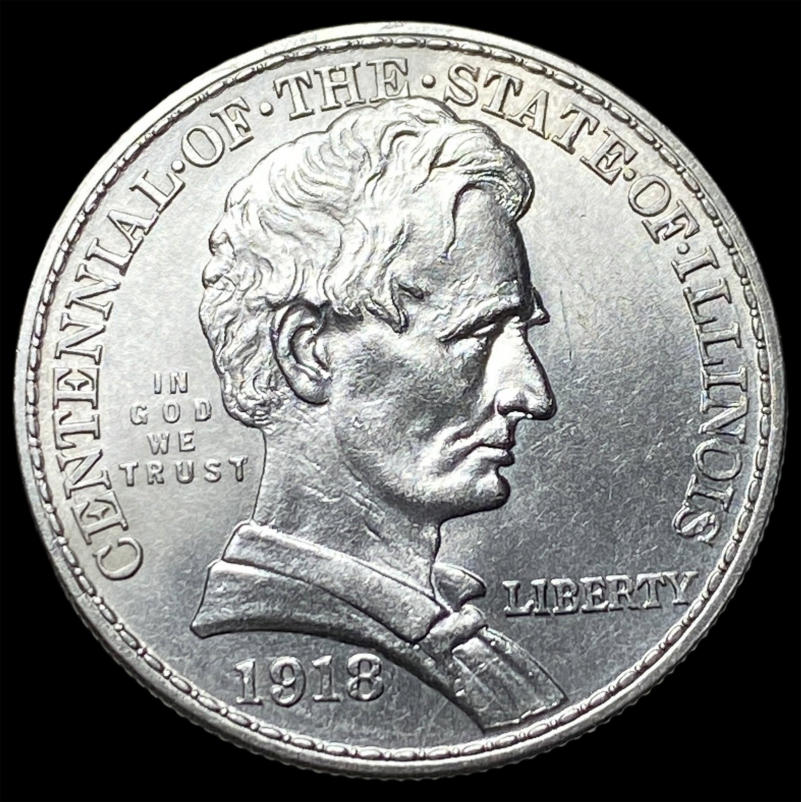 1918 Silver Illinois Half Dollar UNCIRCULATED (1 of 2)