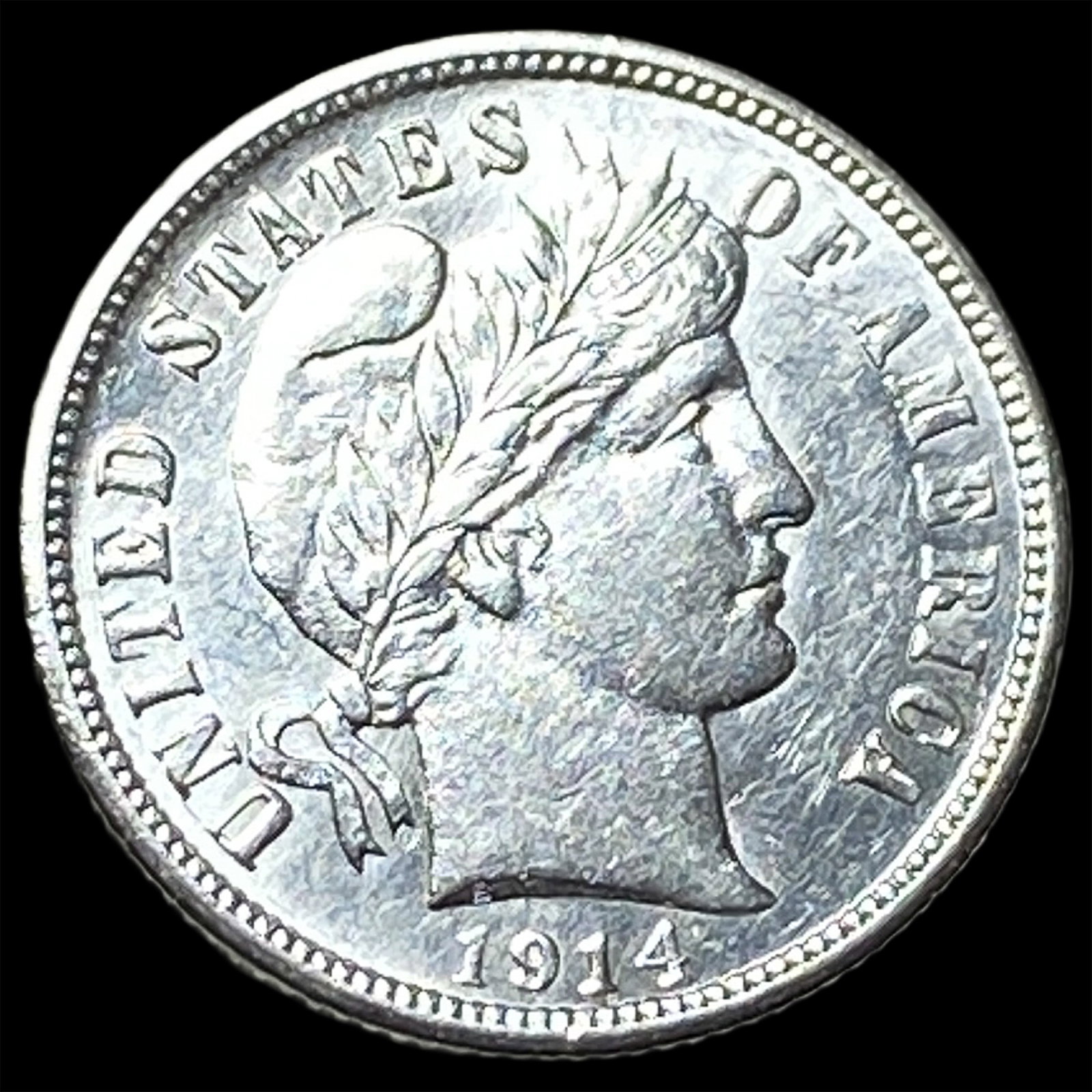 1914-D Silver Barber Dime UNCIRCULATED (1 of 2)