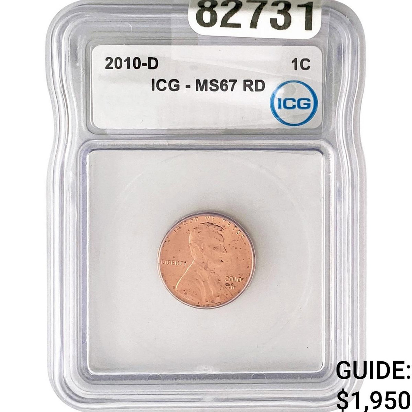 2010-D Lincoln Shield Penny ICG MS67 RD (1 of 2)