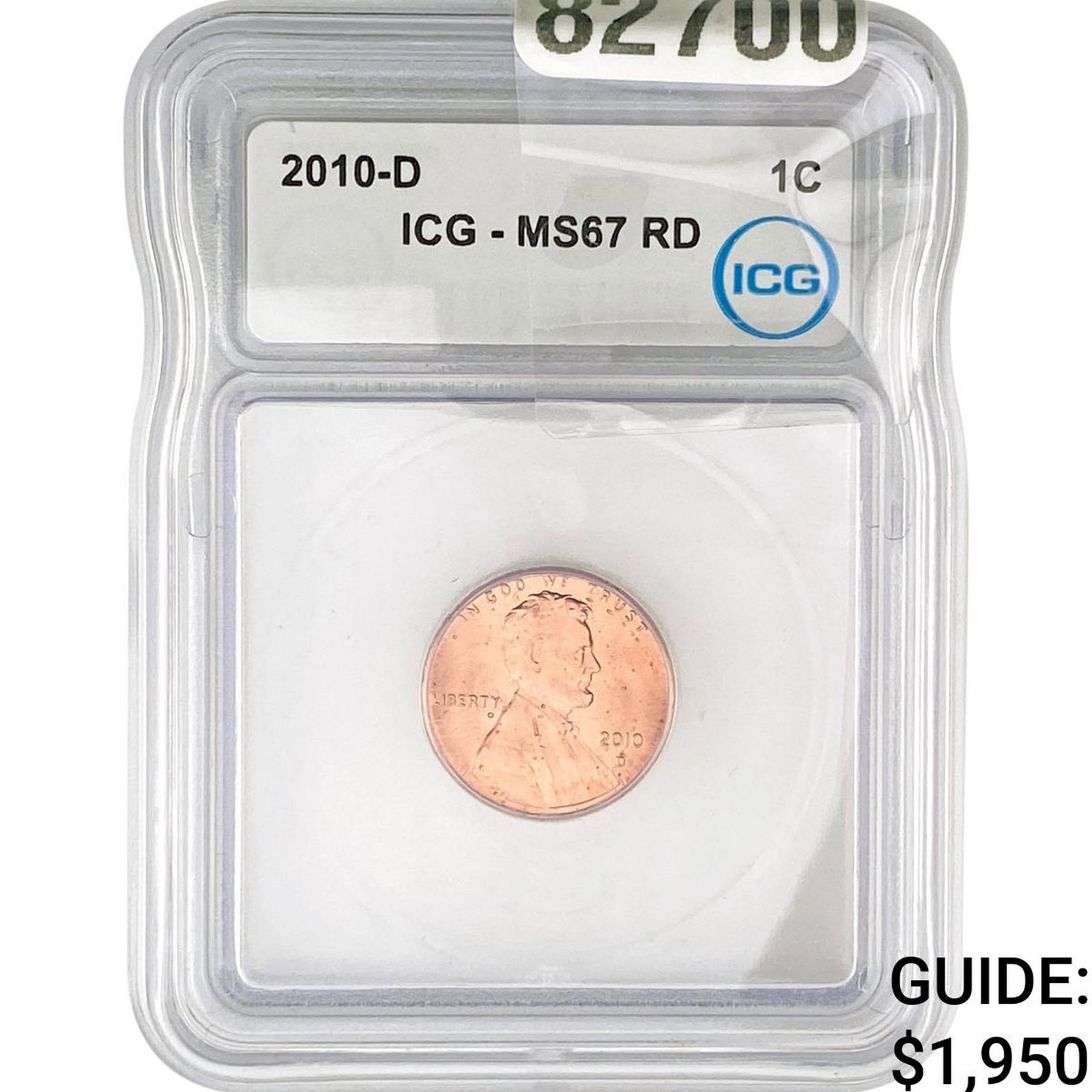 2010-D Lincoln Shield Penny ICG MS67 RD (1 of 2)